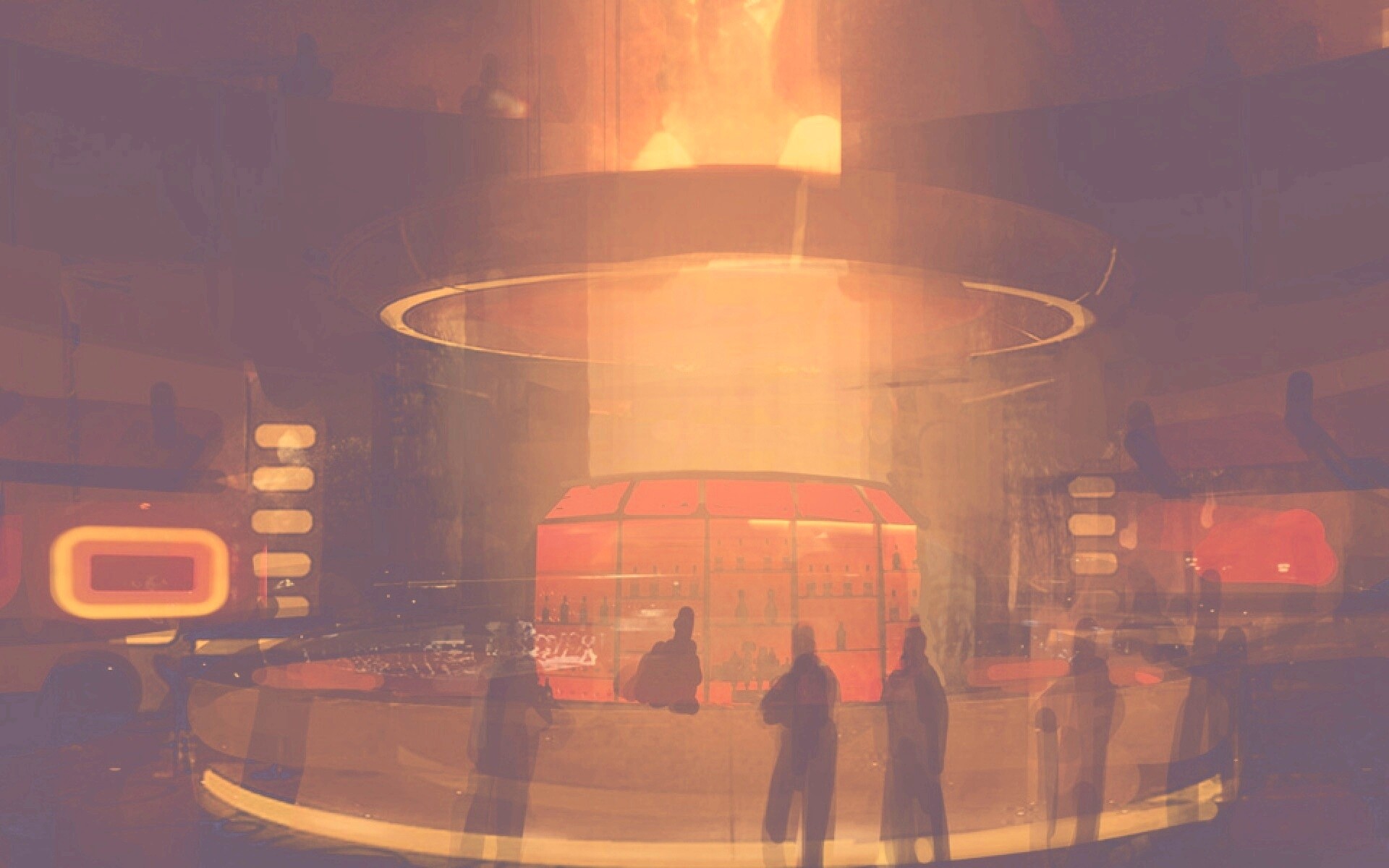 Красный бар из Mass Effect обои