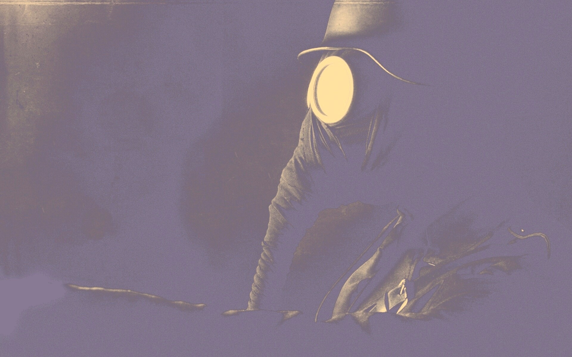 В противогазе обои