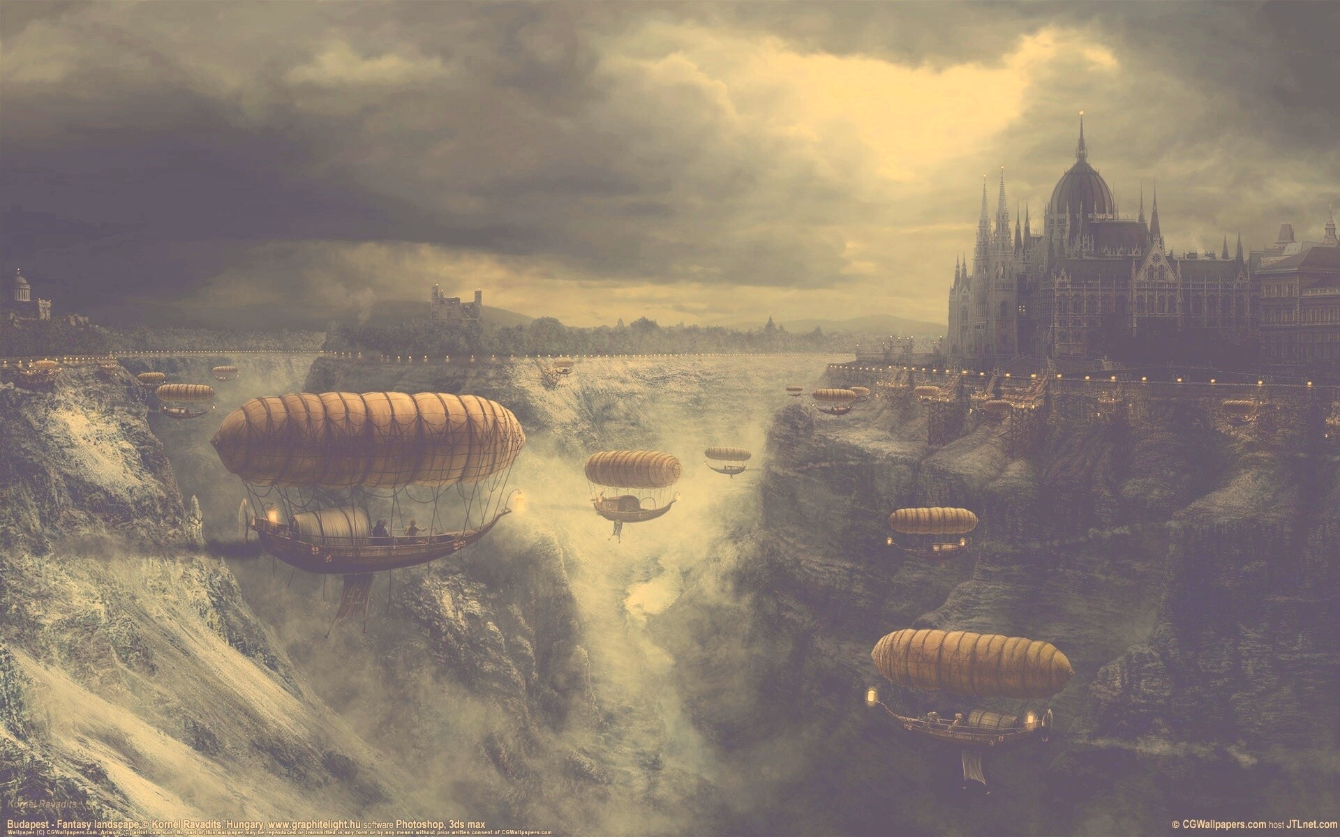 Фентезийный Будапешт обои