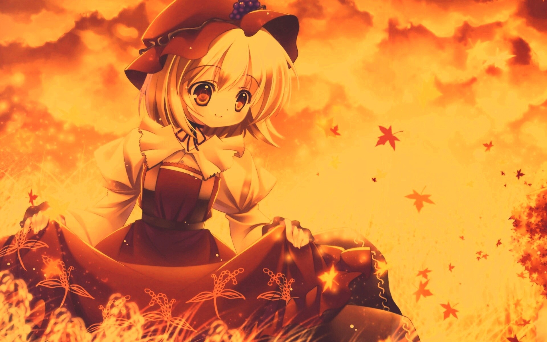 Девочка в поле обои