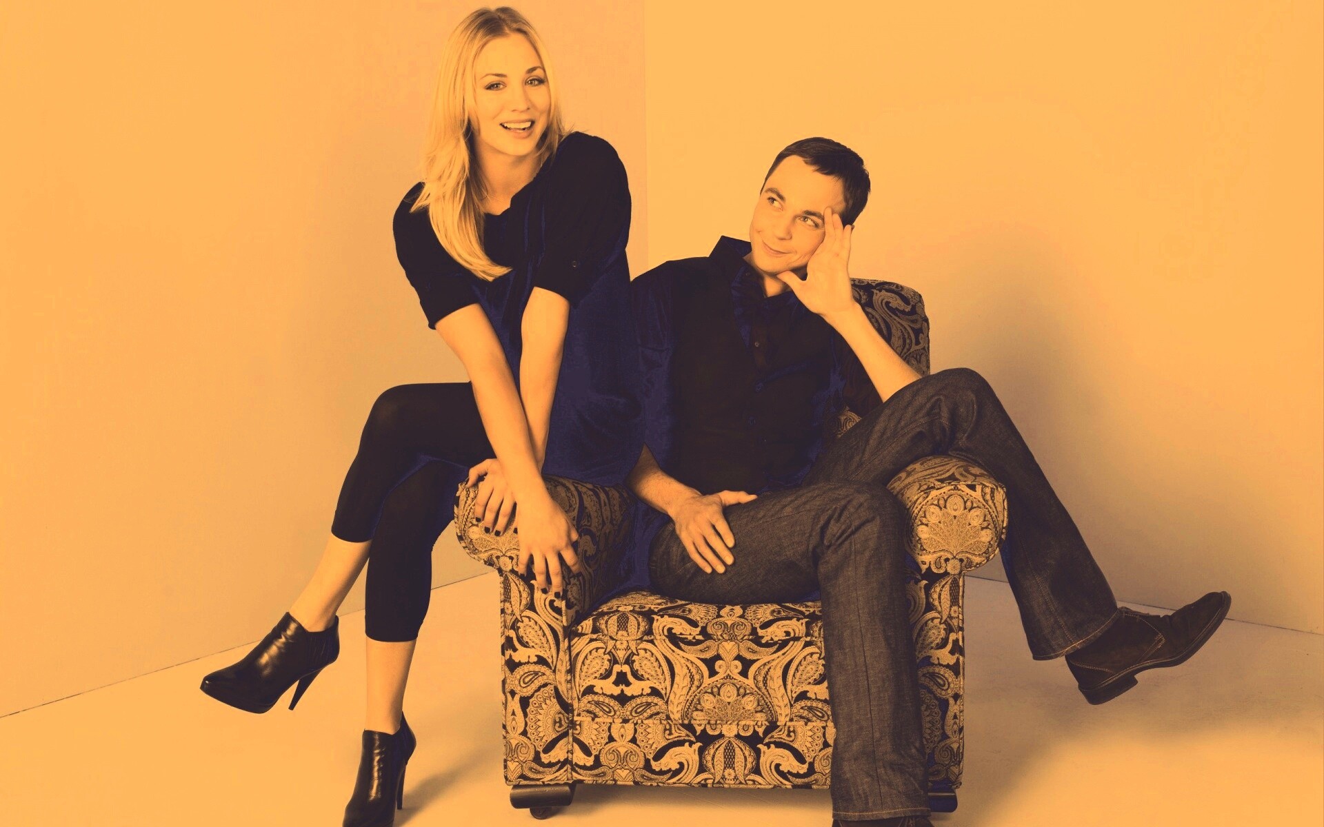 Пенни и Шелдон обои