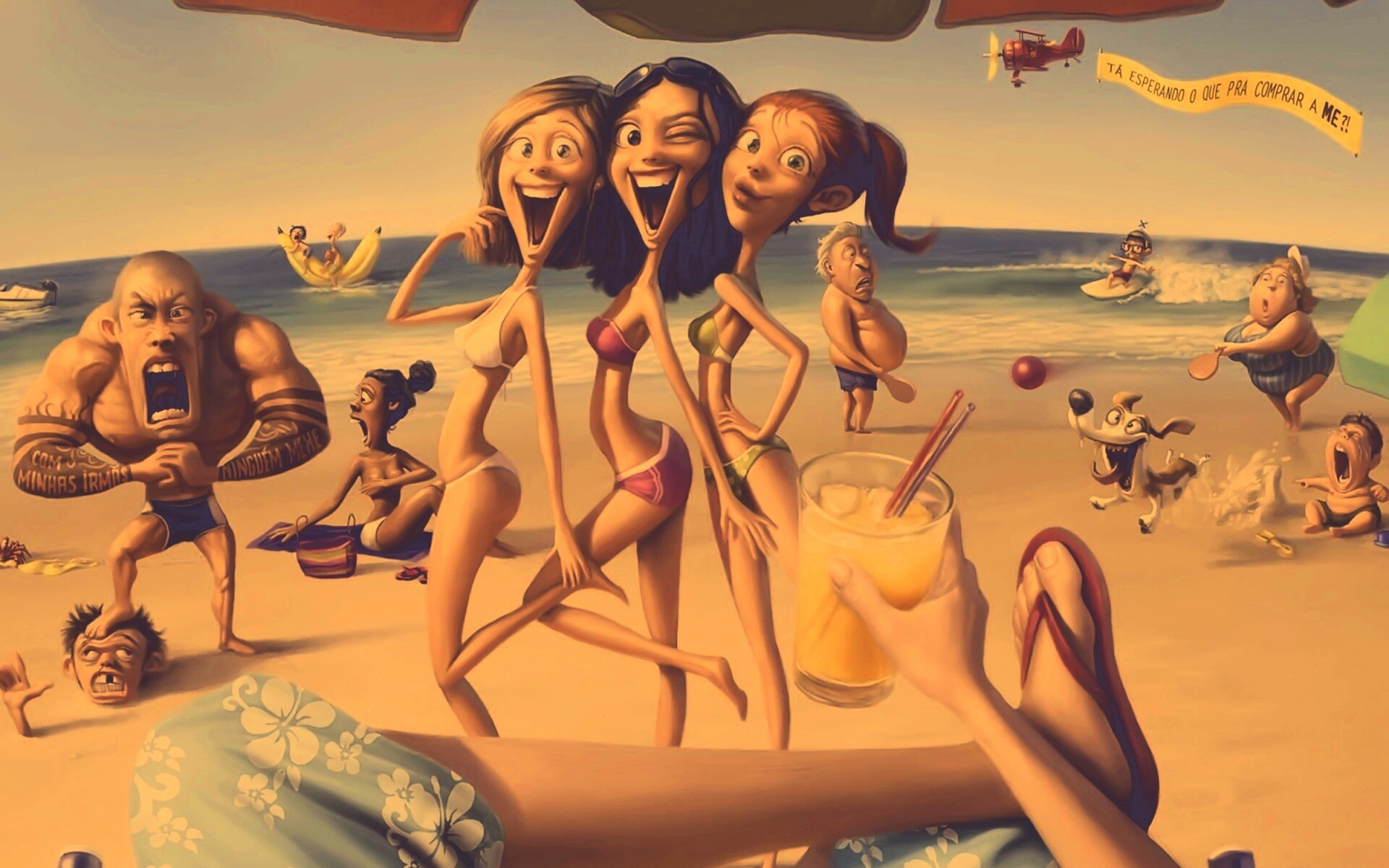 На пляжу ляжу) обои