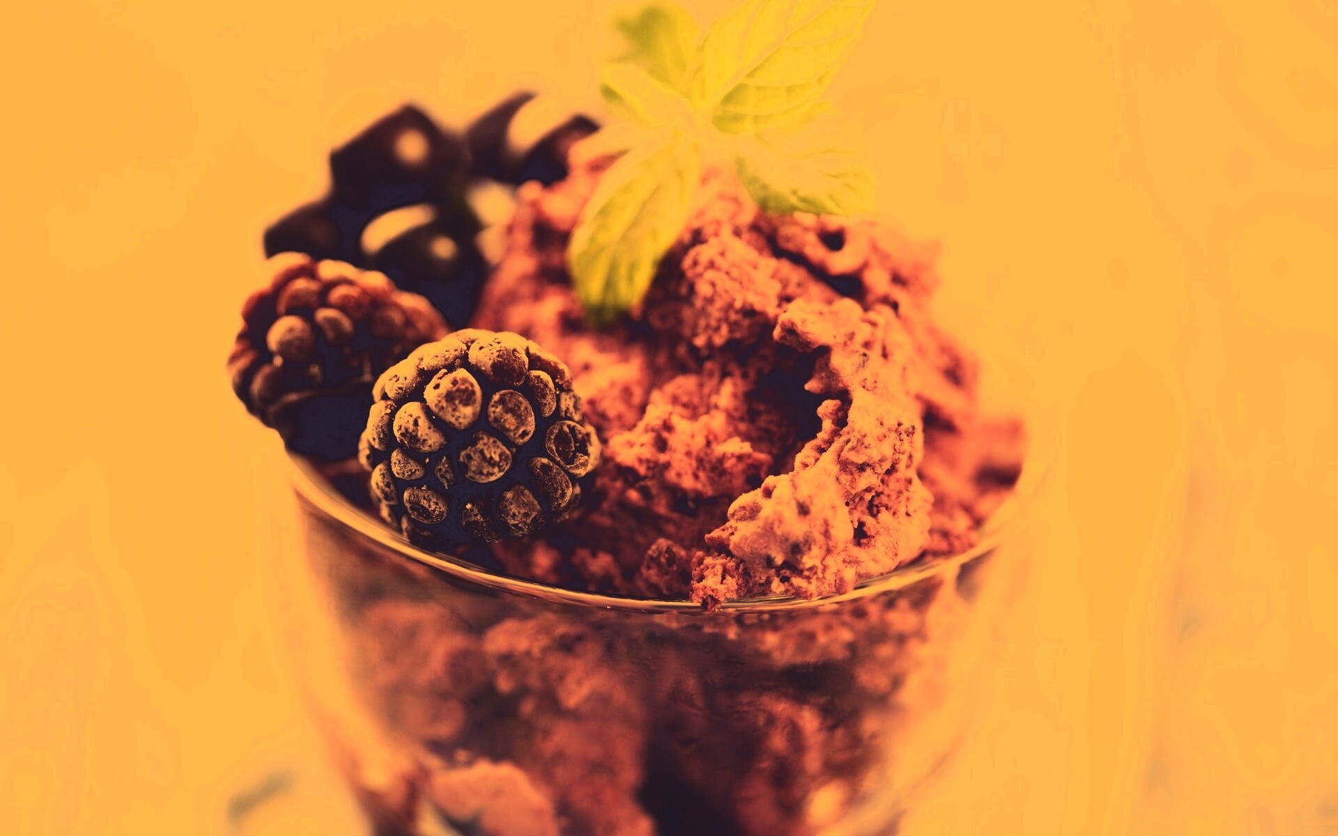 Ягодное мороженное обои