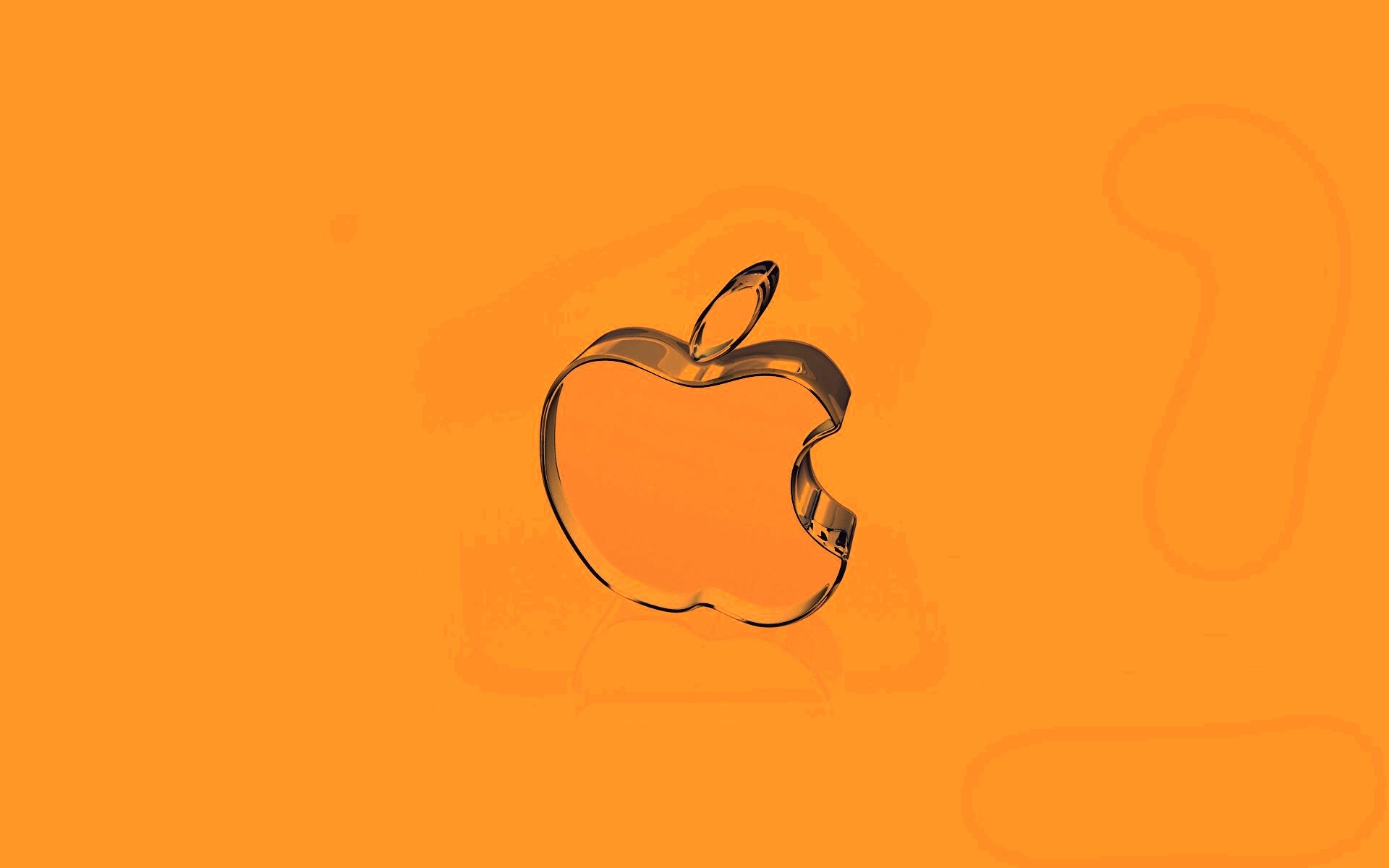Стеклянный логотип Apple обои