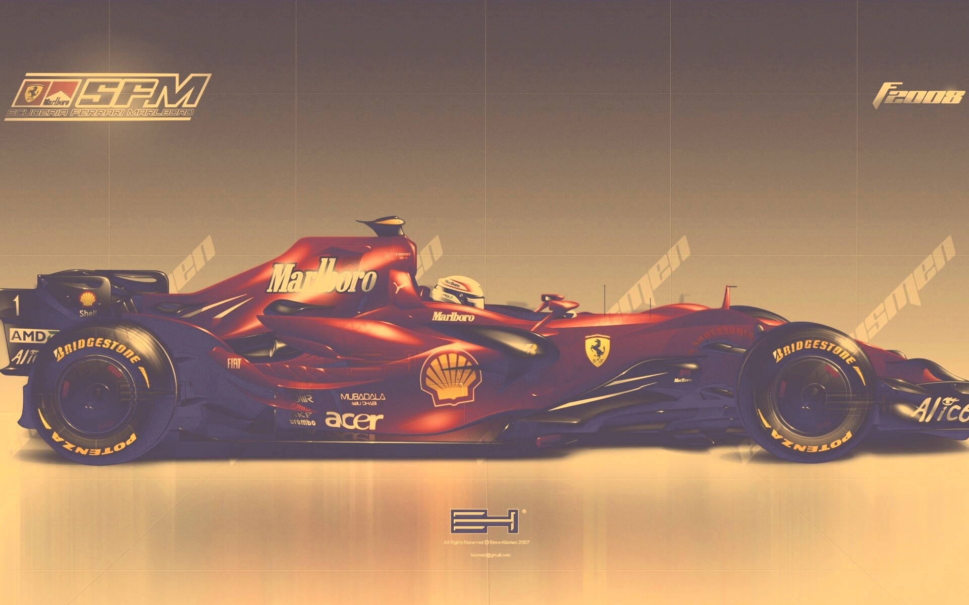 Болид Феррари обои