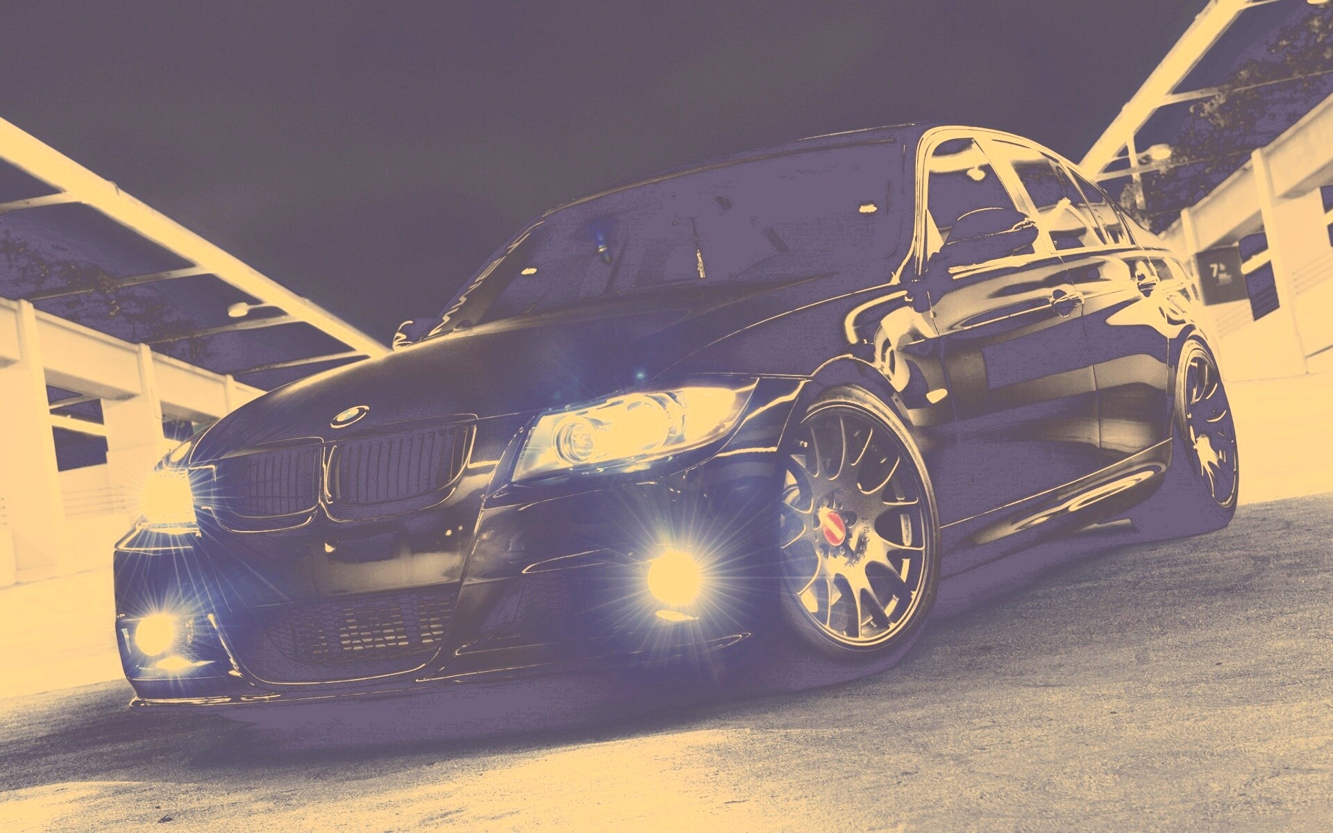 Чёрный БМВ обои