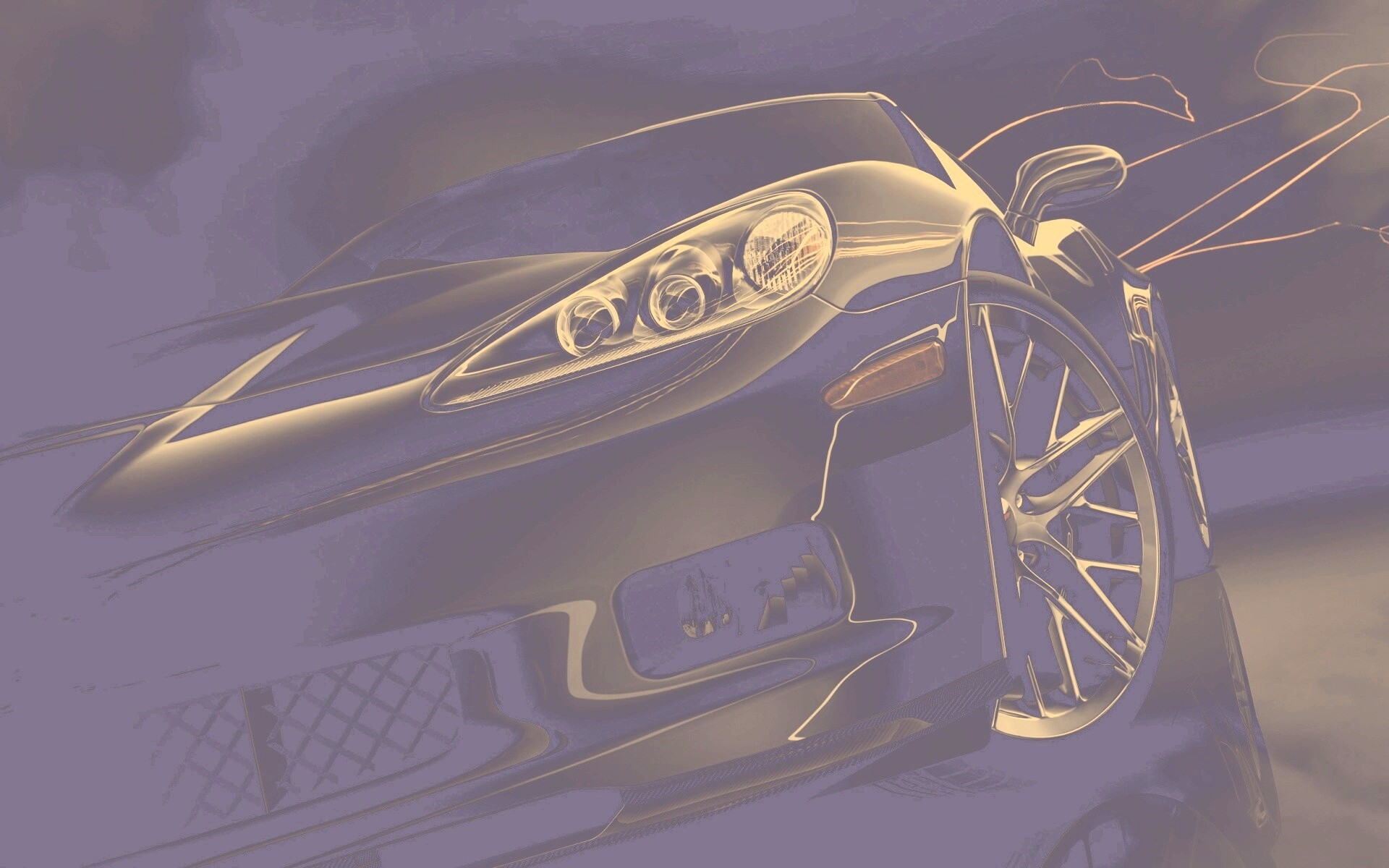 Чёрное авто обои