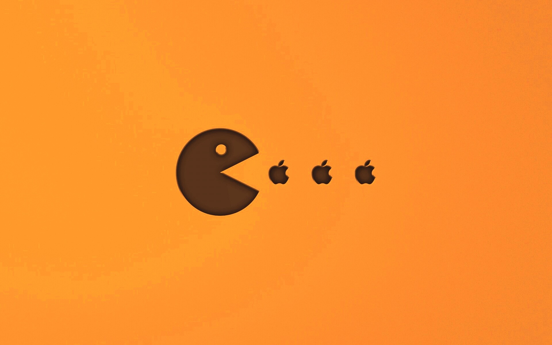 Пэкмен против Apple обои