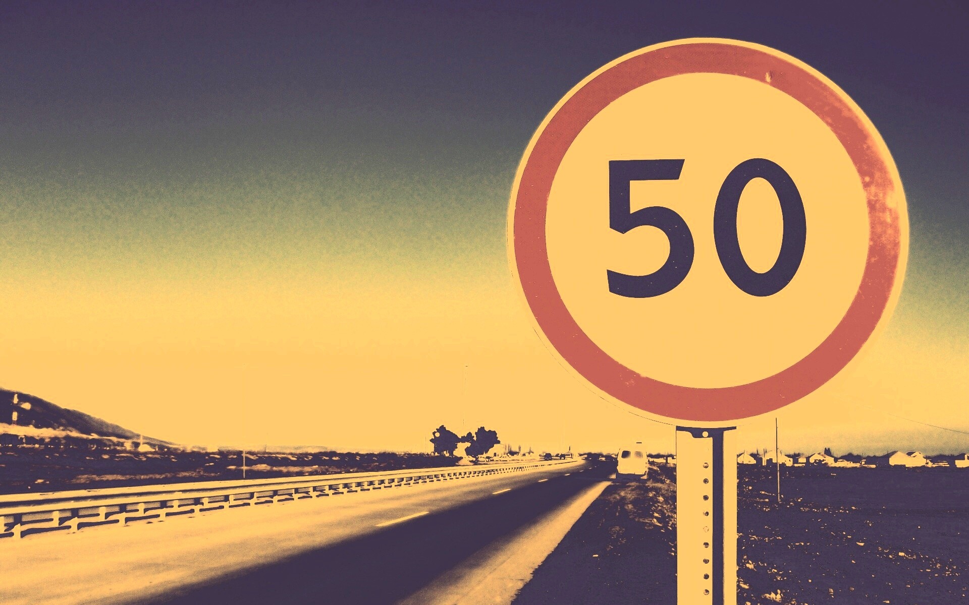 Ограничение скорости 50 км/ч обои