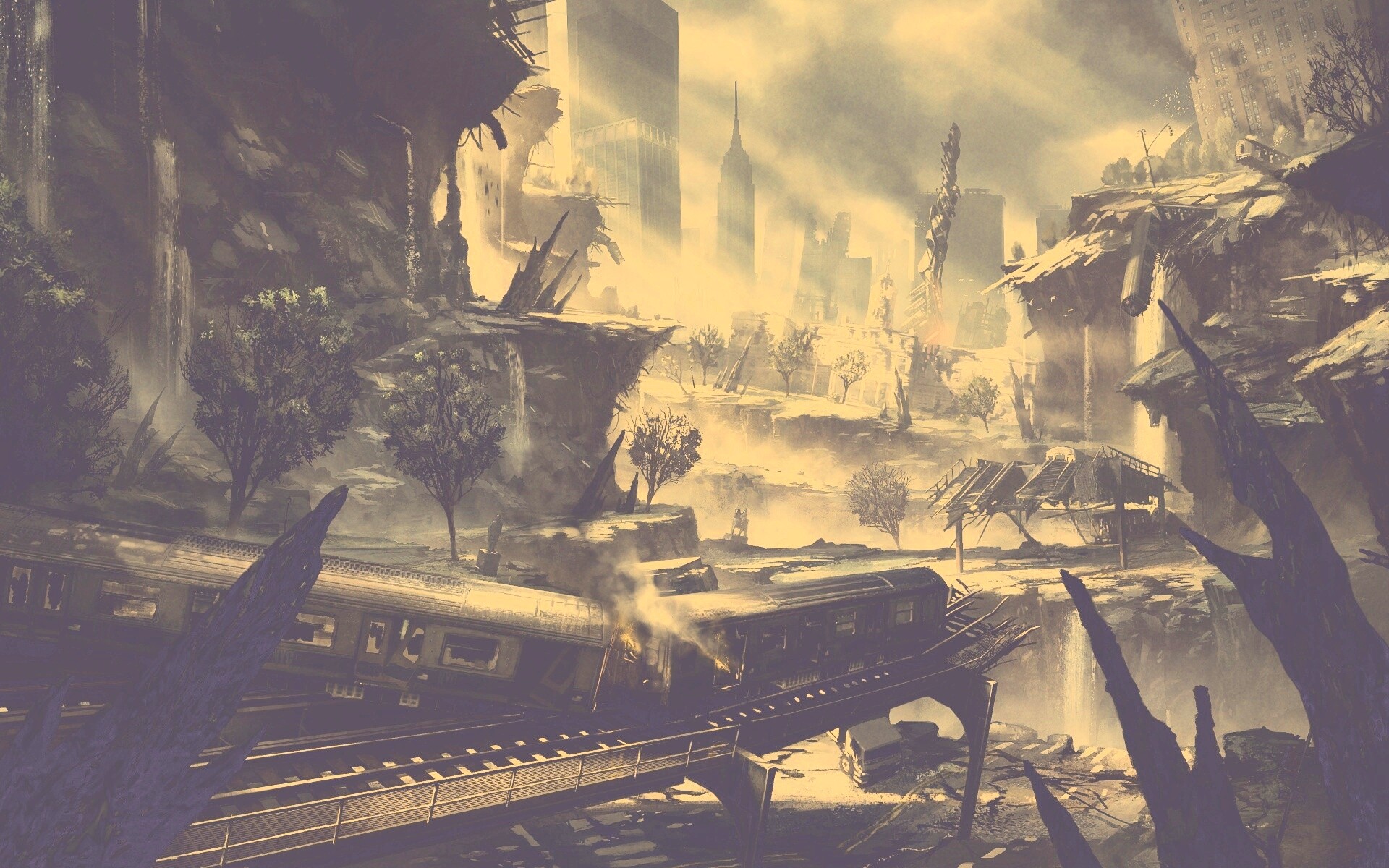 Развалины Нью-Йорка обои