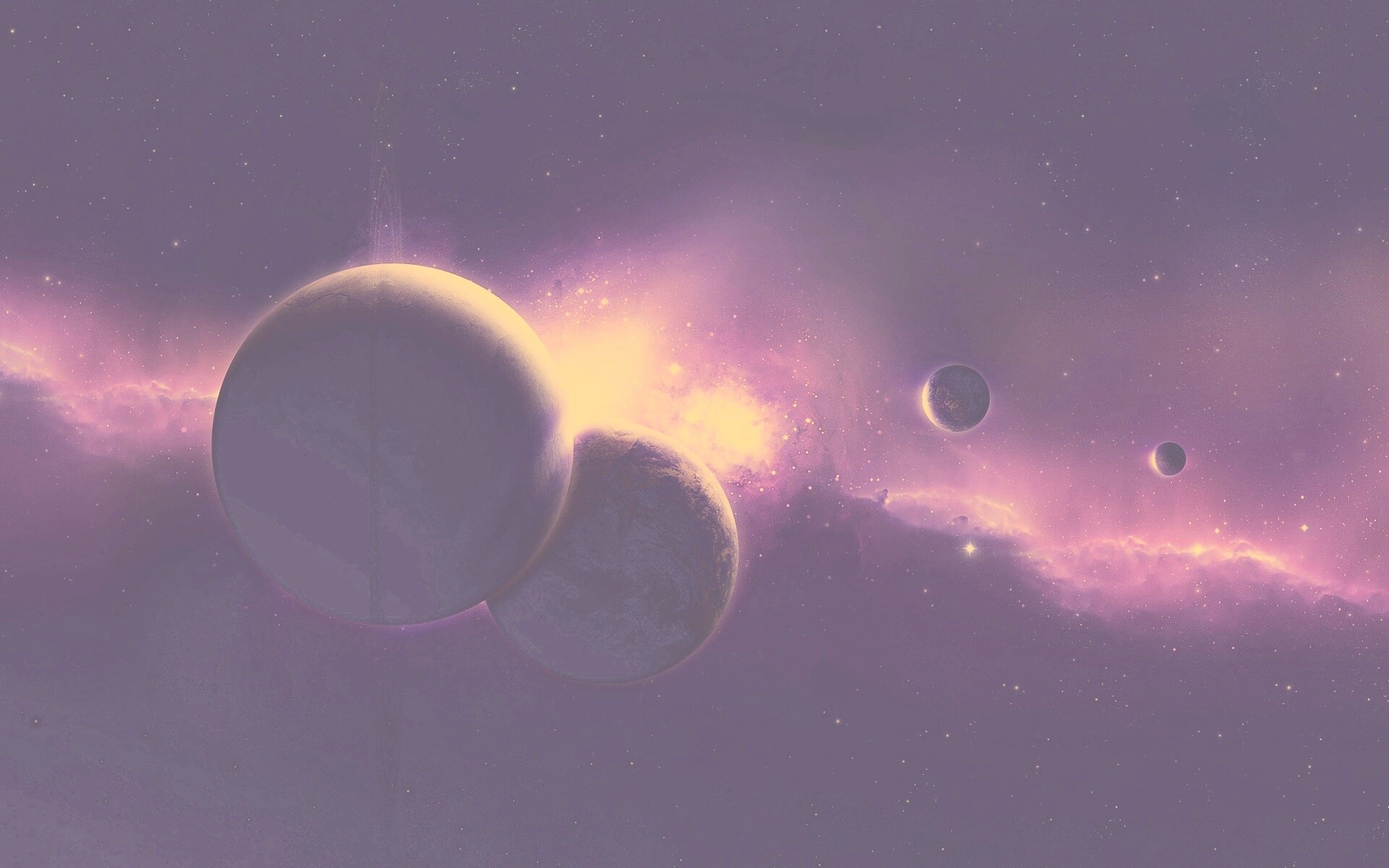 Фиолетовая вселенная обои