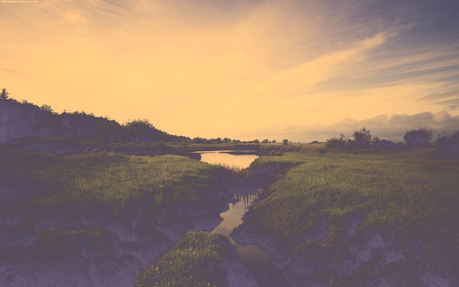 Канава и пруд обои