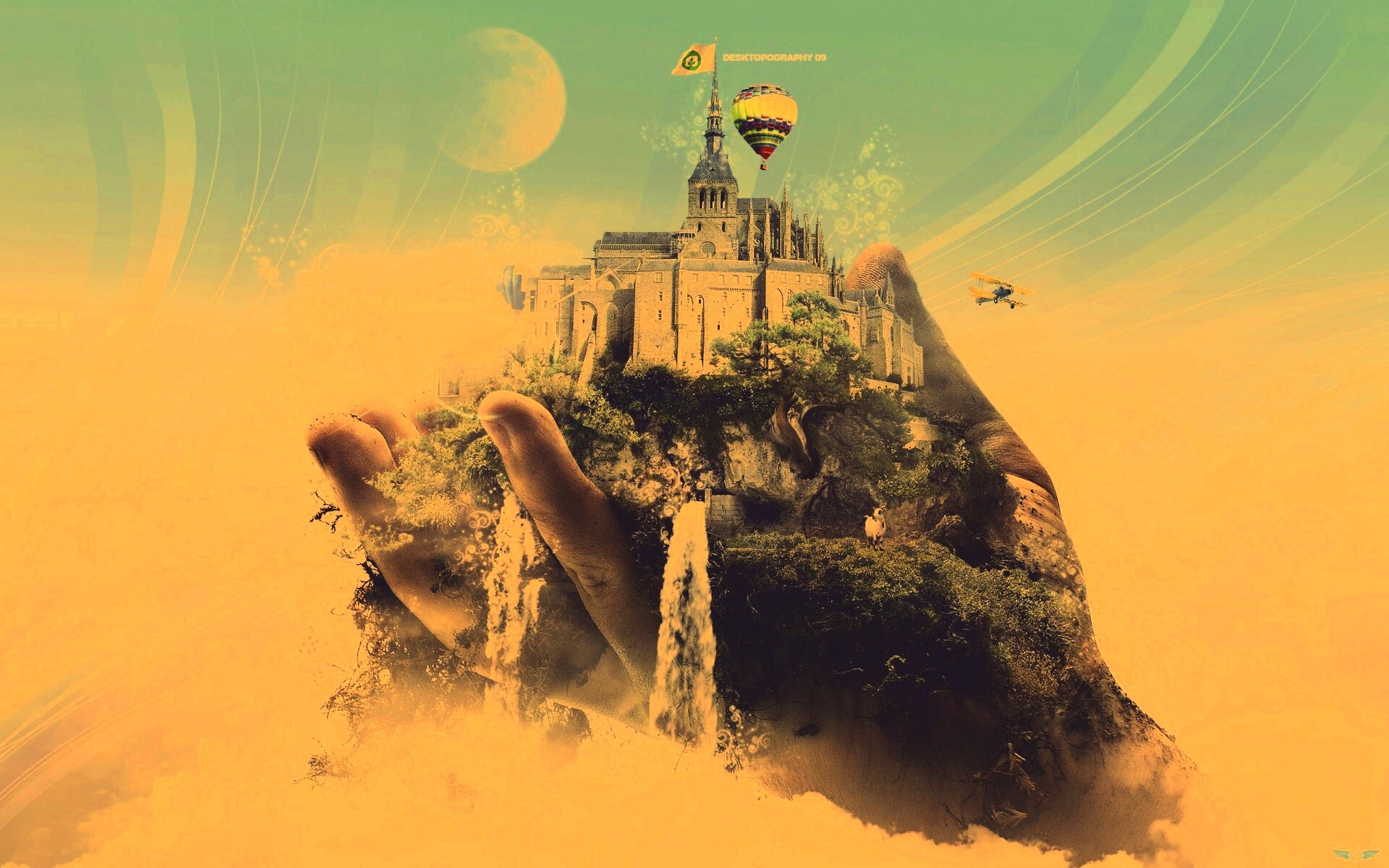 Замок в руке обои