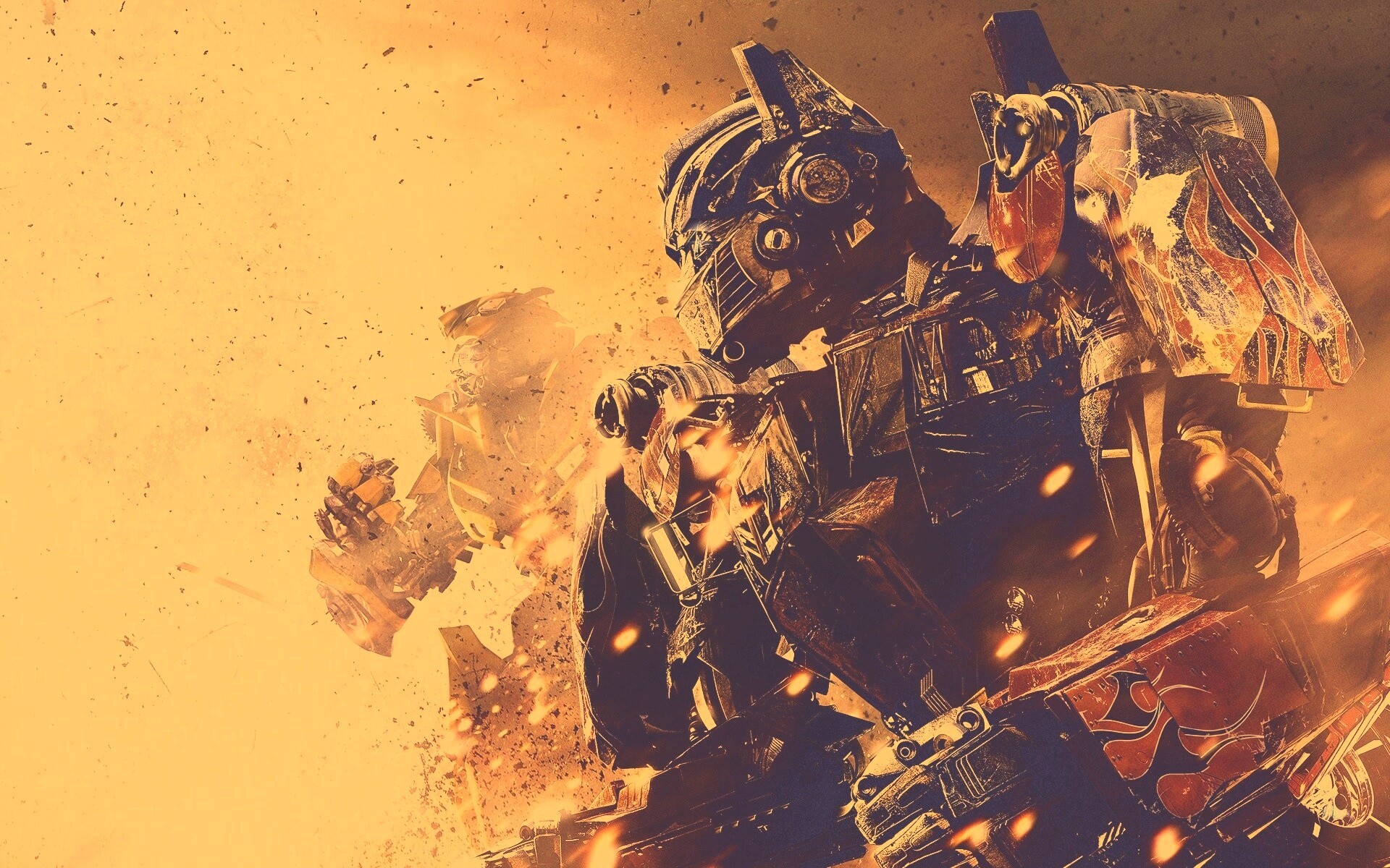 Оптимус Прайм и Бамблби обои