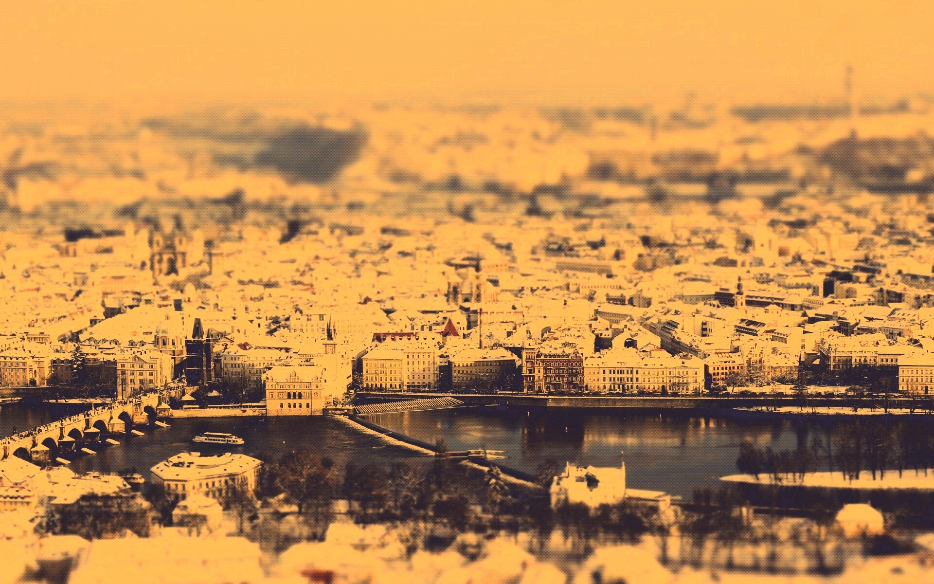 Вид на город обои