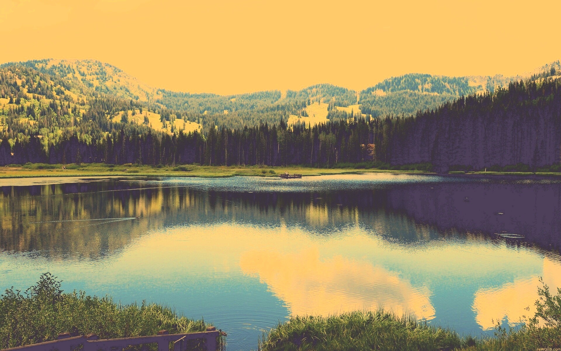 Горное озеро обои