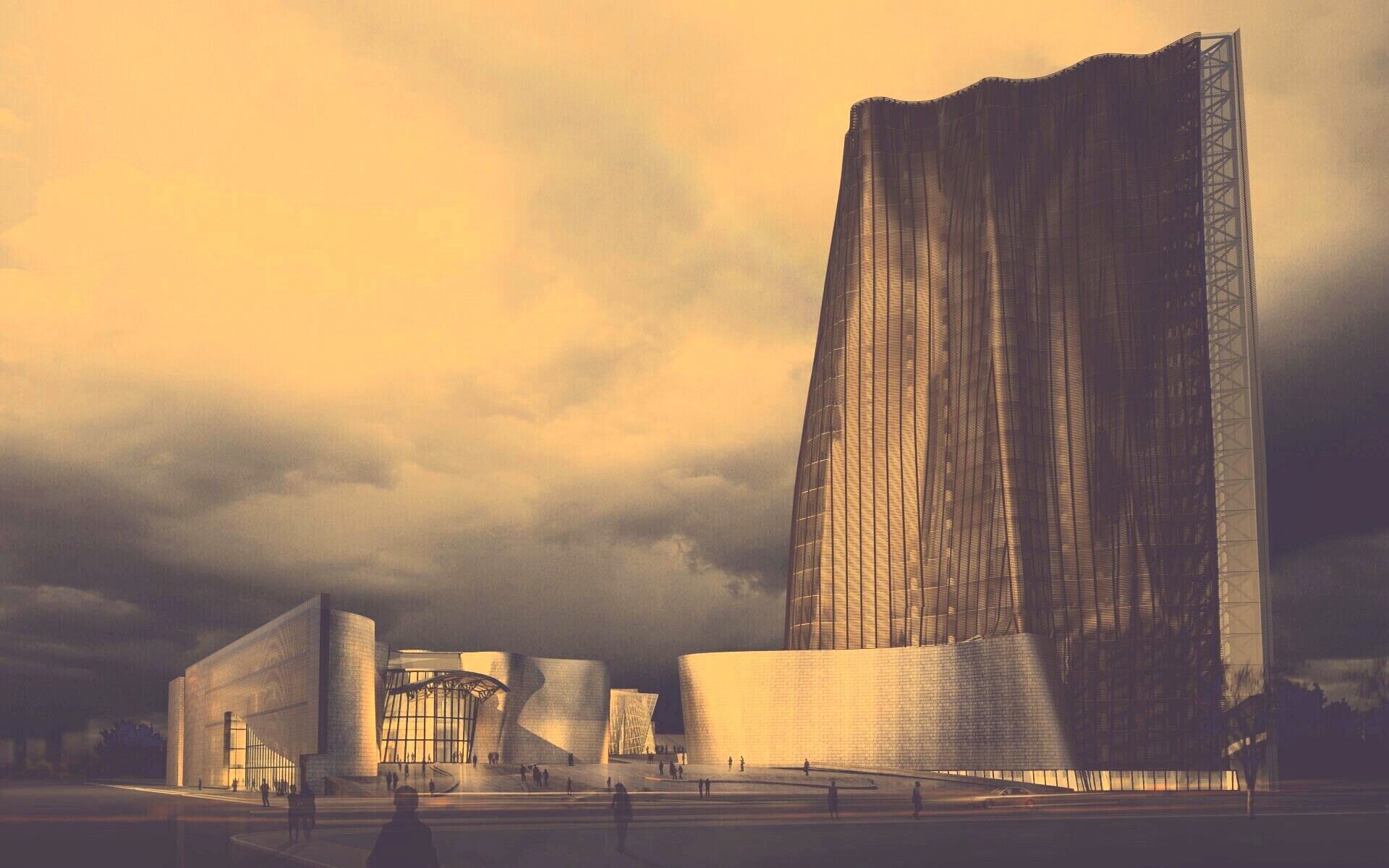 Здание обои