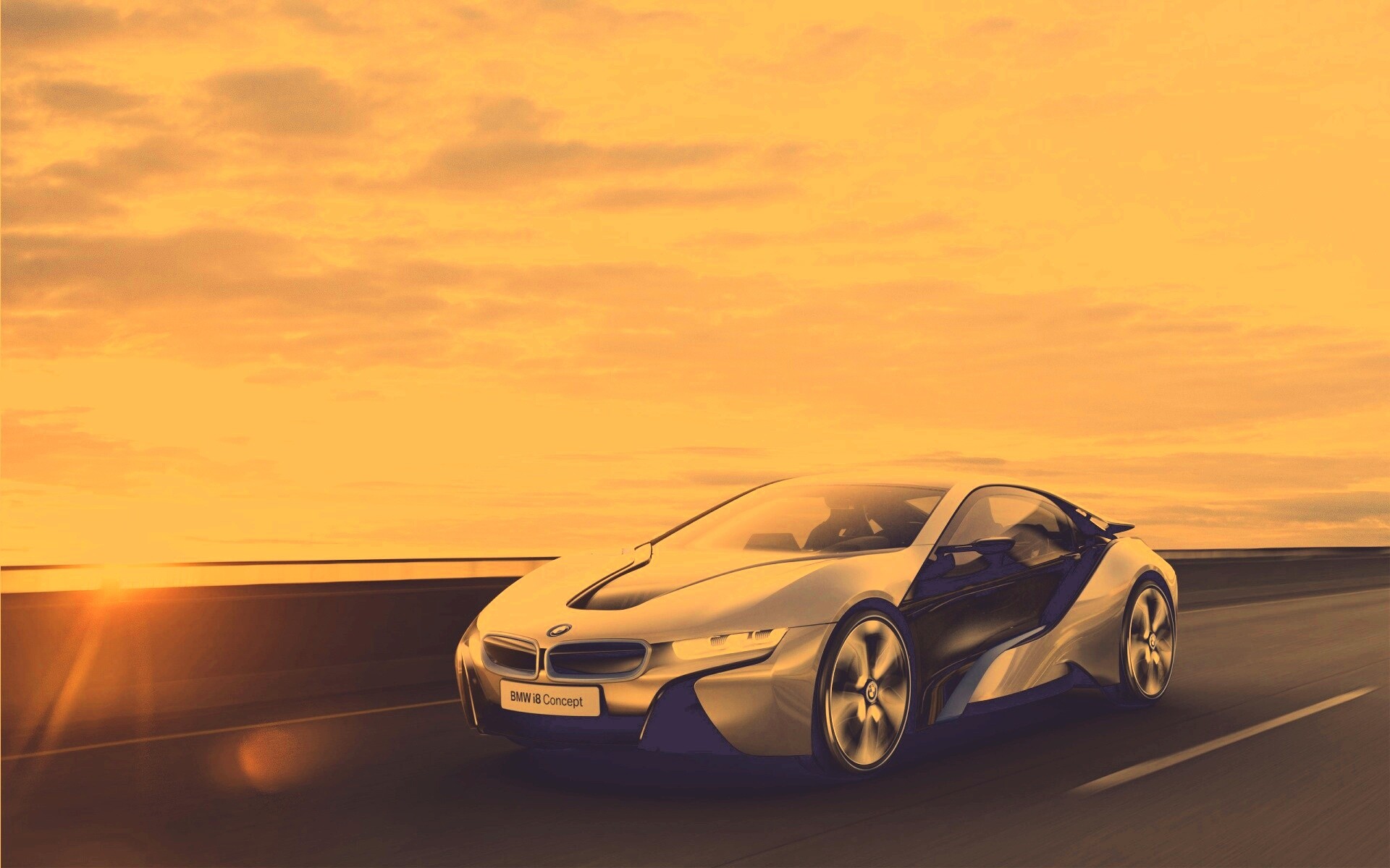 Концепт БМВ на дороге обои