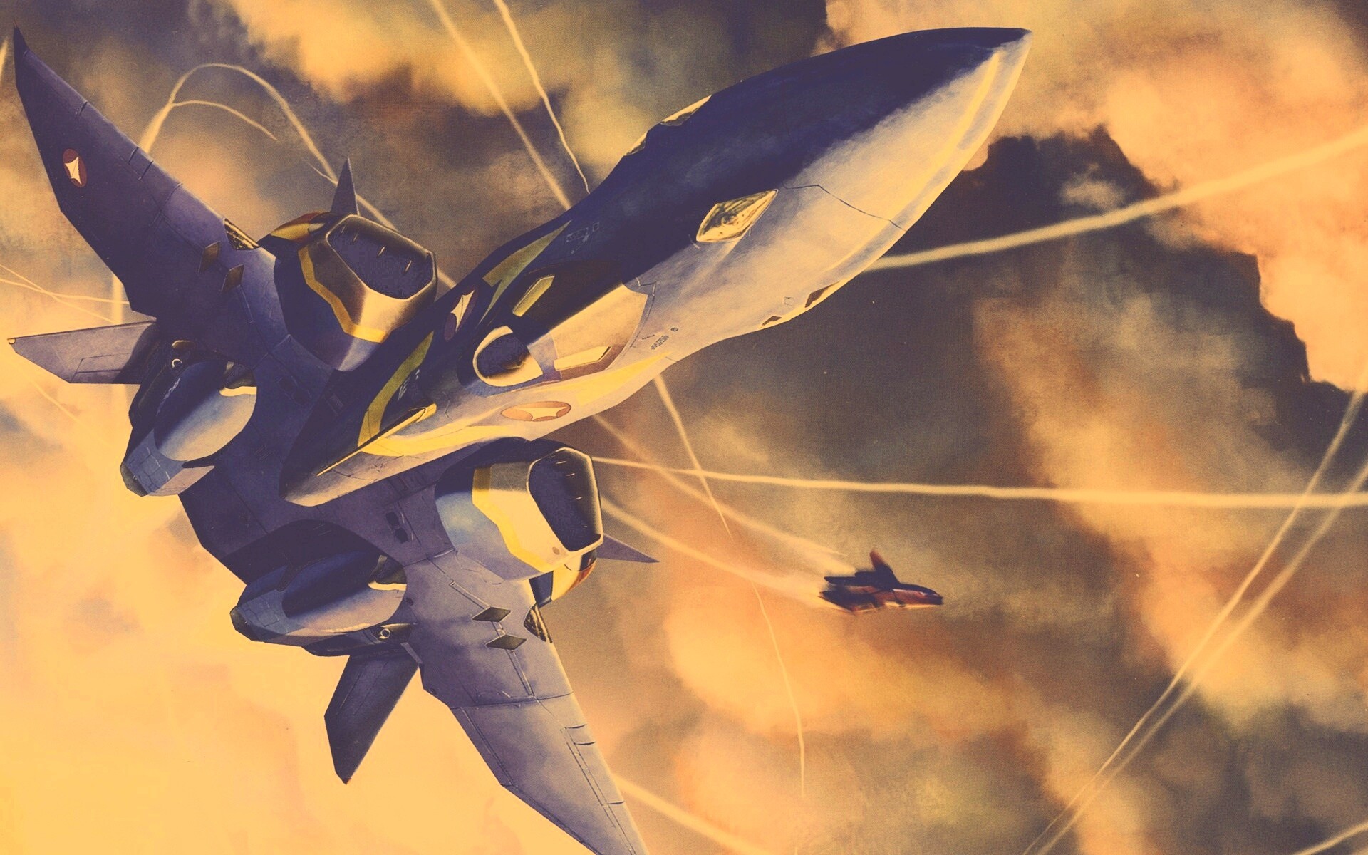 Фантастический самолёт делает бочку обои