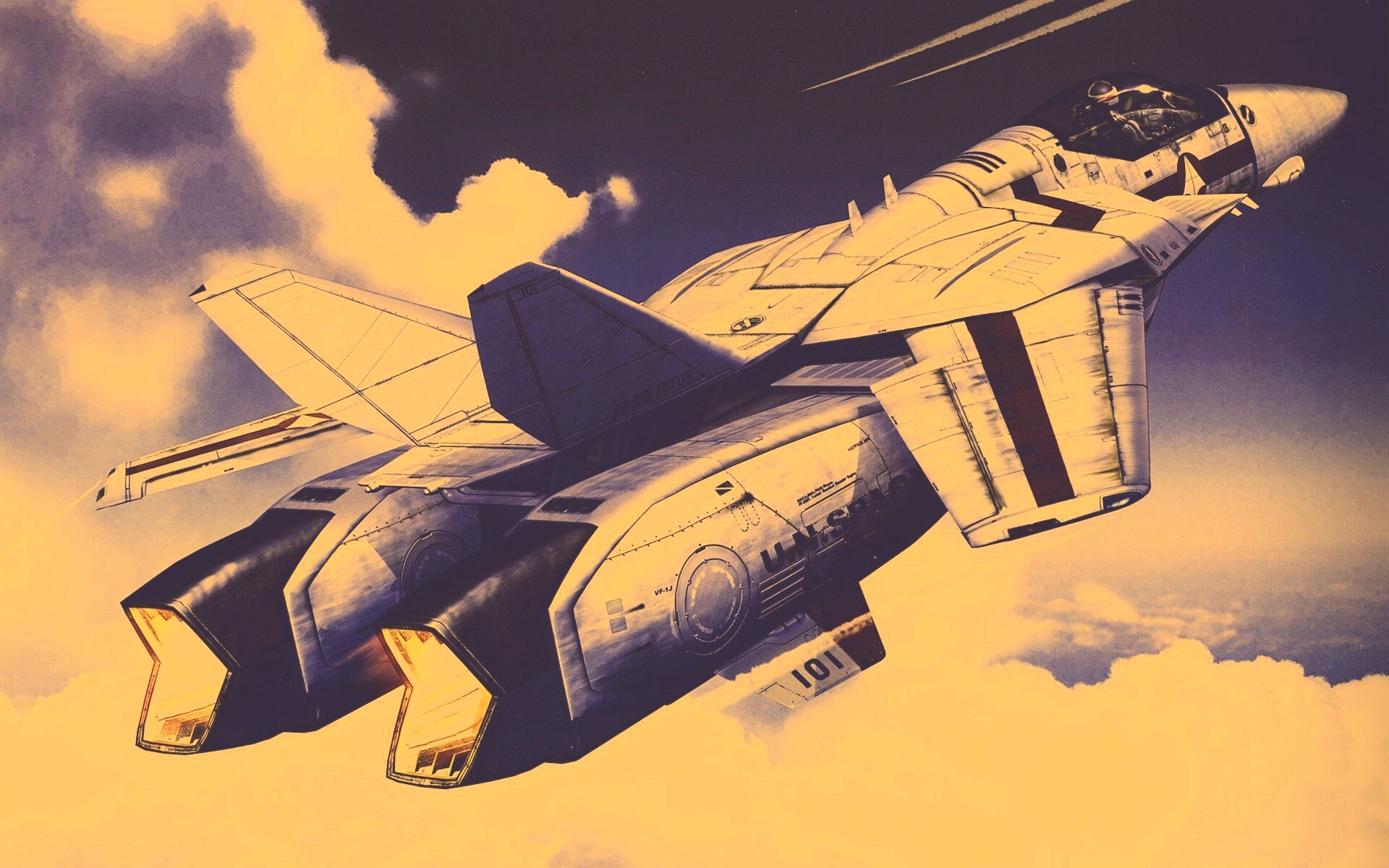 Реактивный самолёт будущего обои