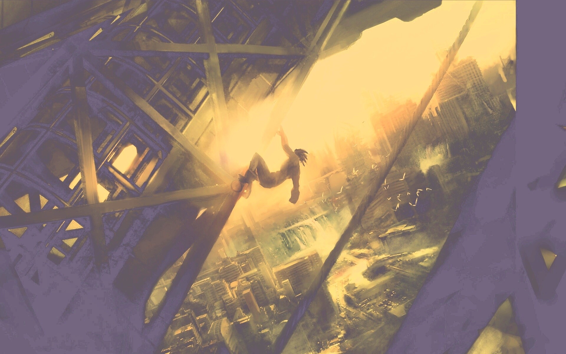 Мутант в постапокалиптическом городе обои