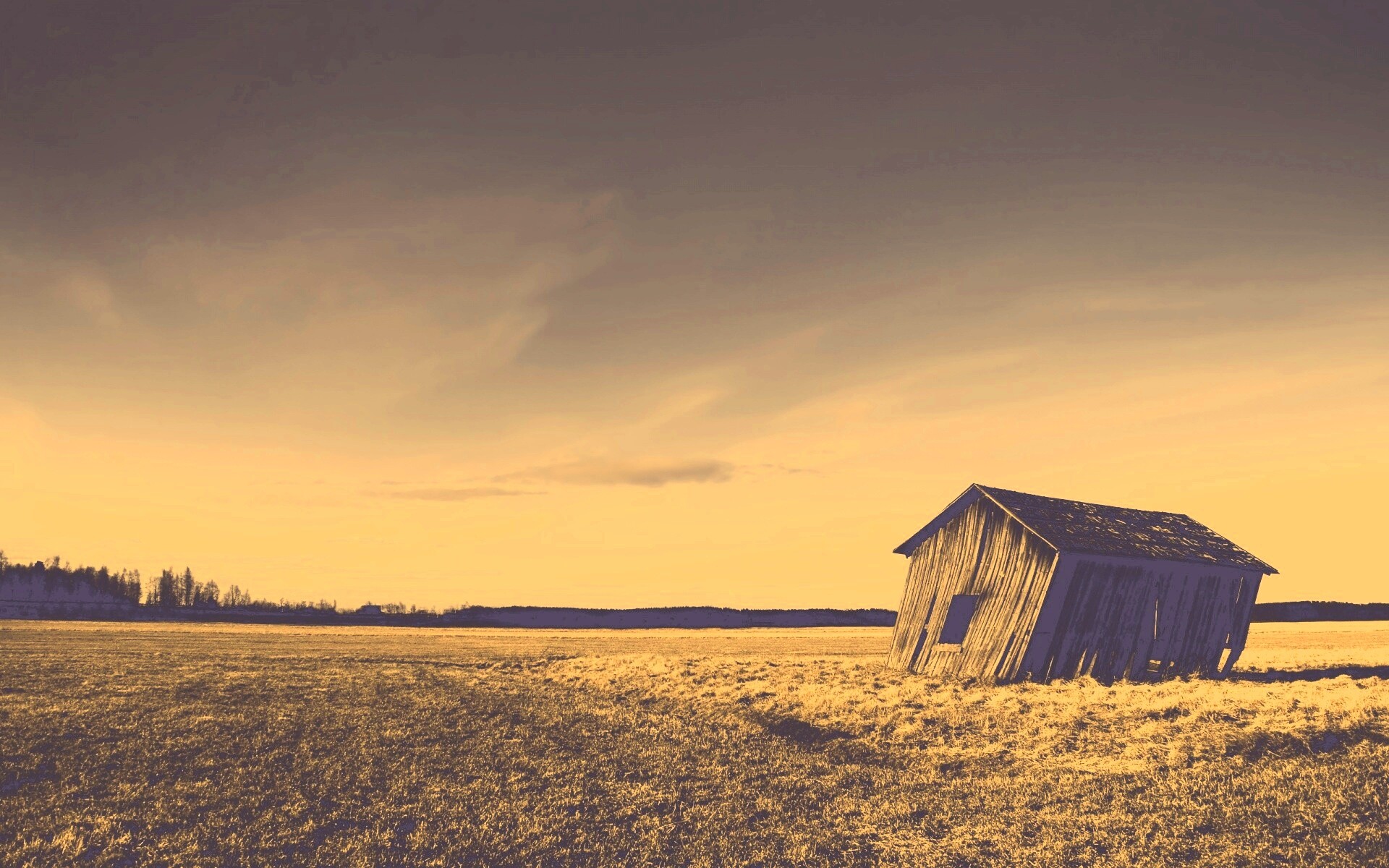 Покосившийся сарай обои