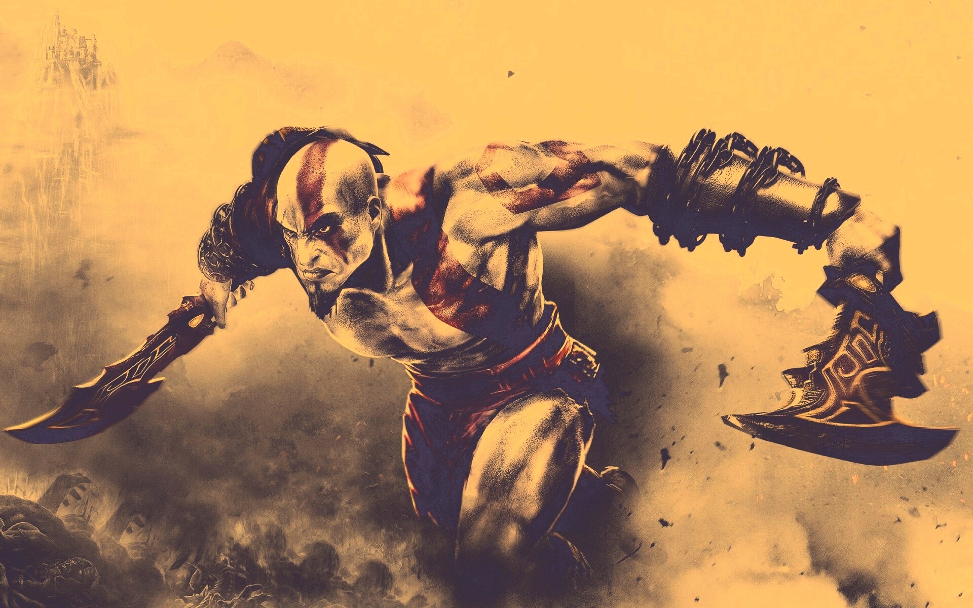 Герой игры God of War обои