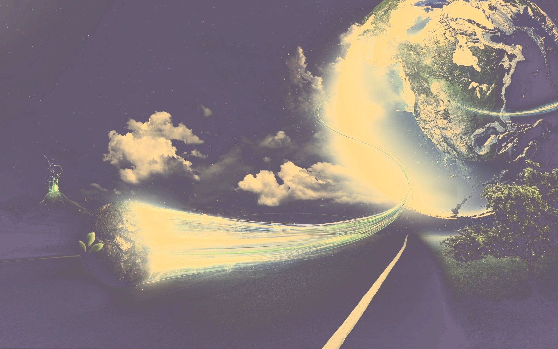 Полет с земли обои