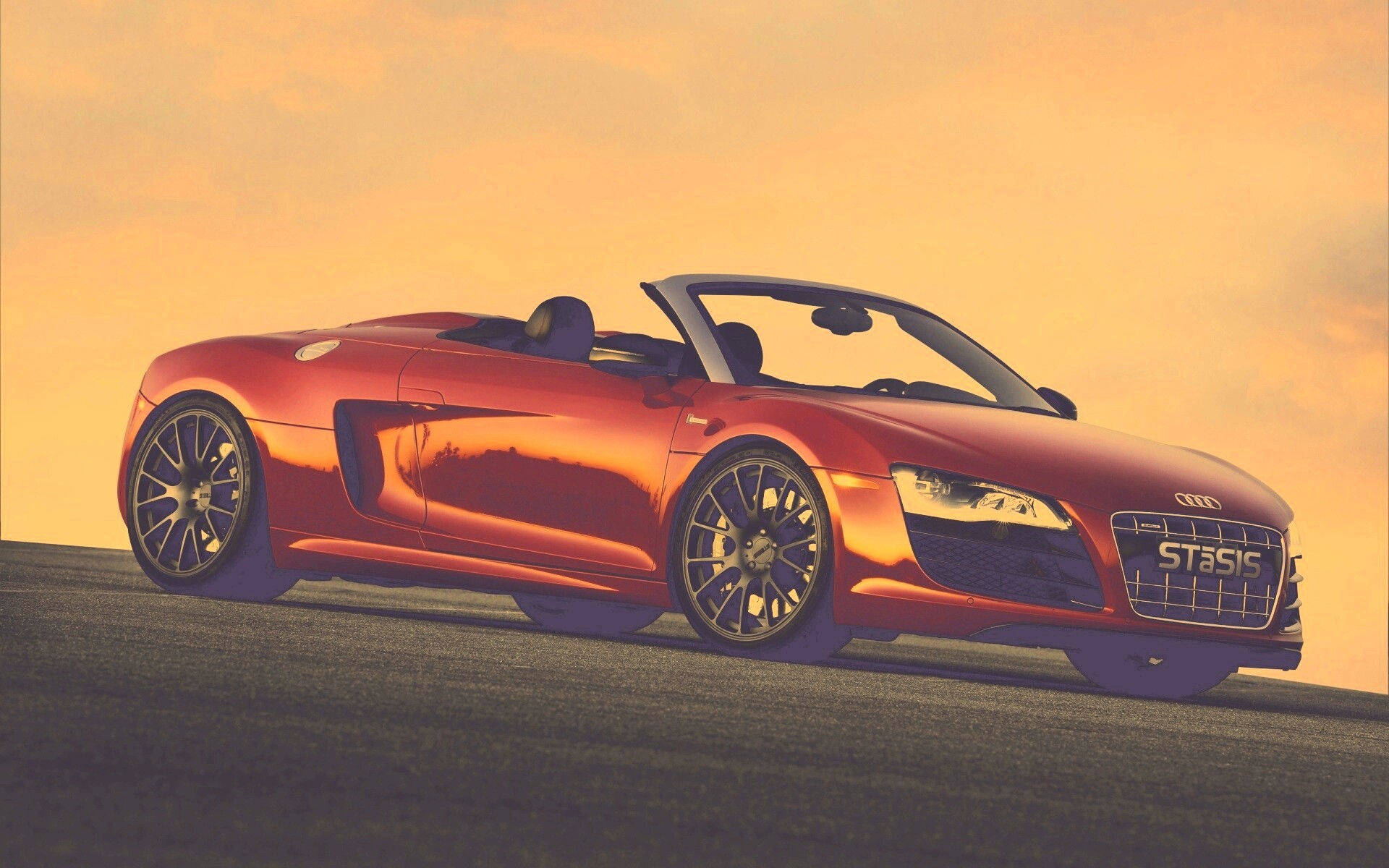 Красная Audi обои