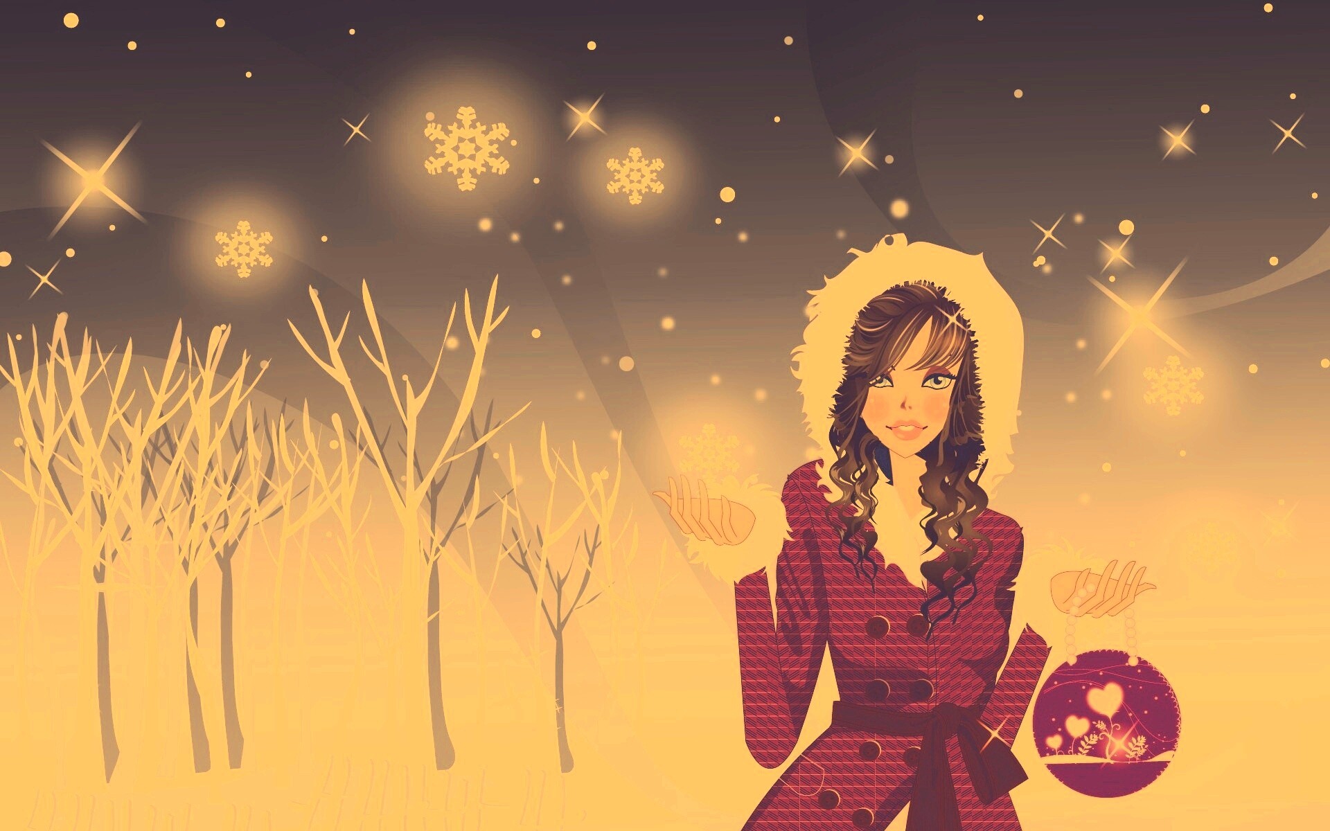 Модный новый год обои