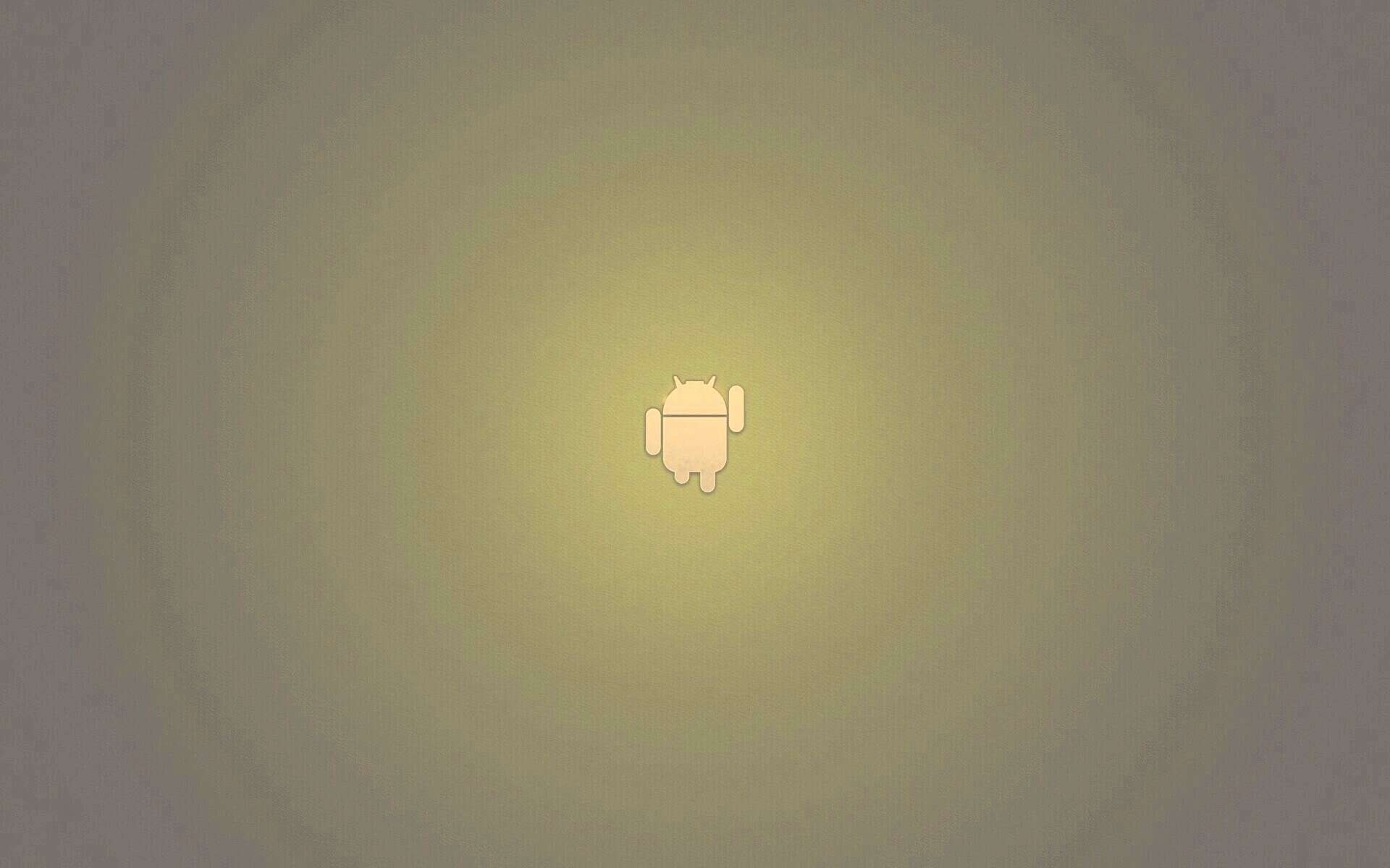 Логотип Android на зеленом фоне обои