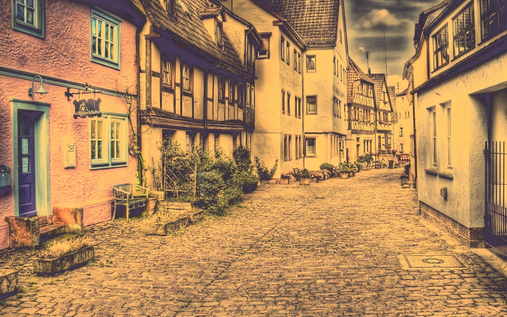 Старый городок обои