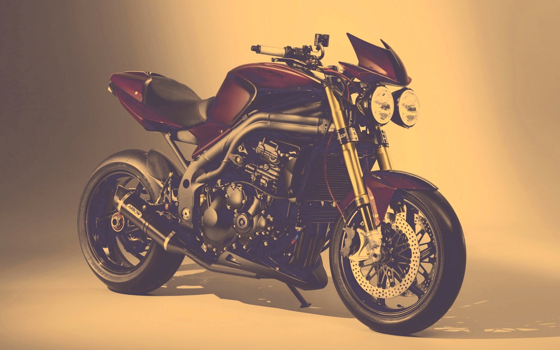 Мотоцикл в фотостудии обои