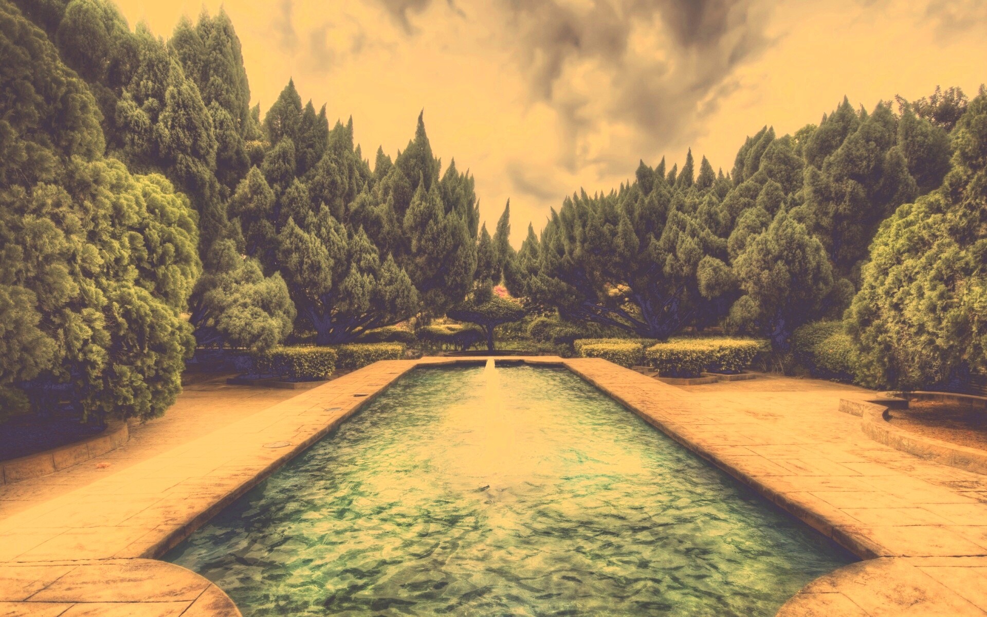 Фонтан в заповеднике обои