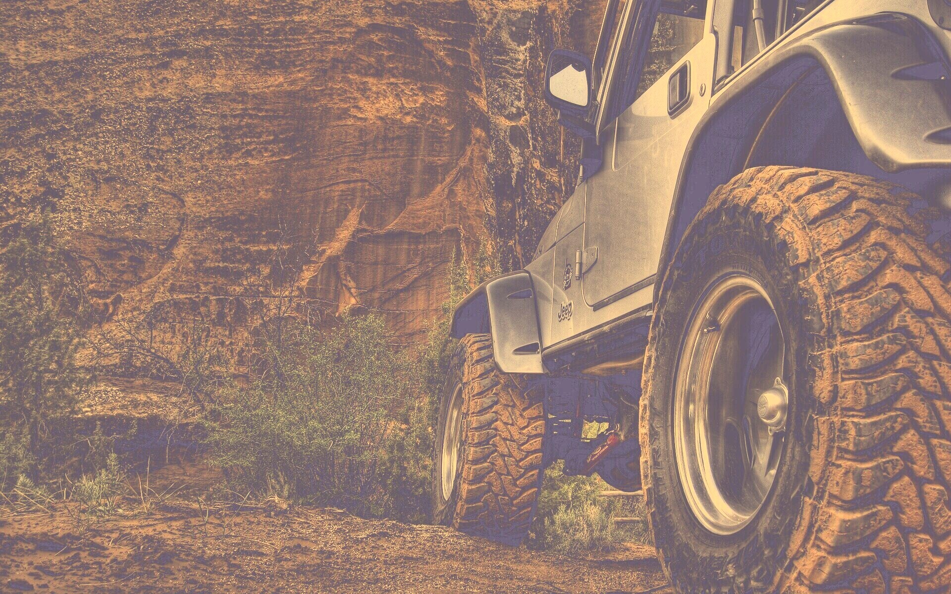 Jeep на бездорожье обои