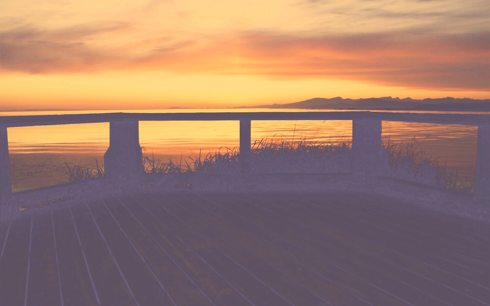 Терасса на море обои