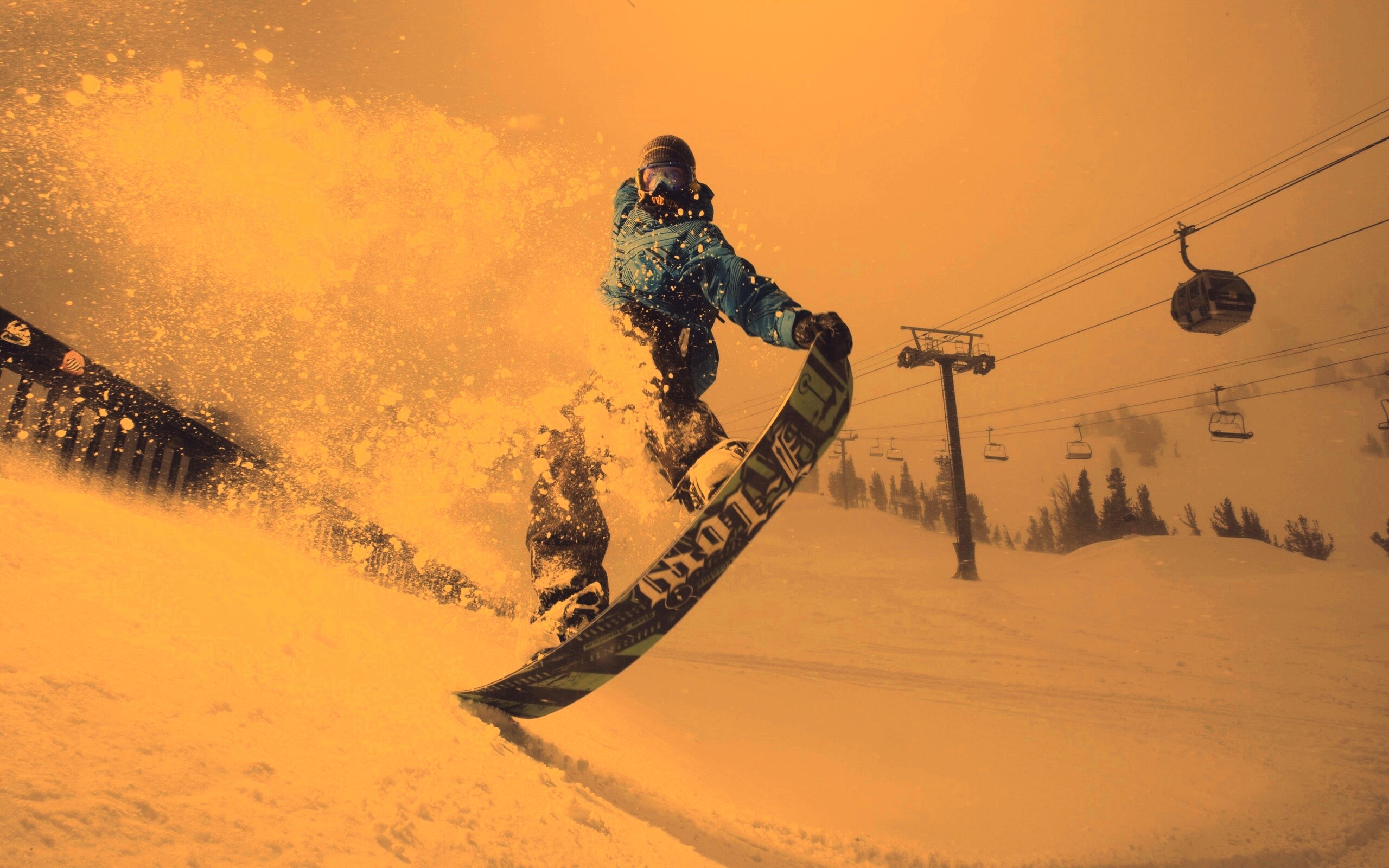 Сноубордист обои