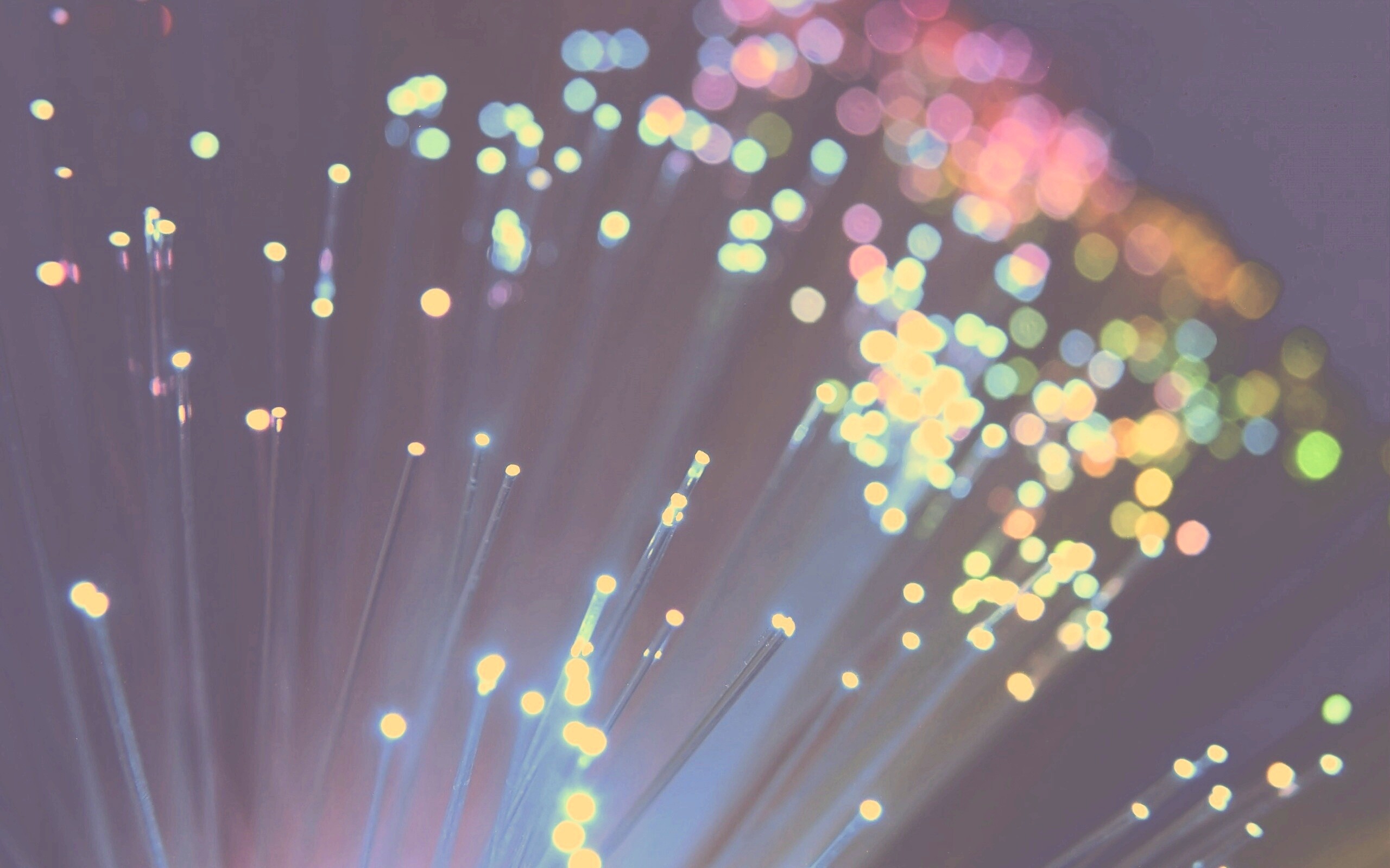 Огоньки на оптоволокне обои