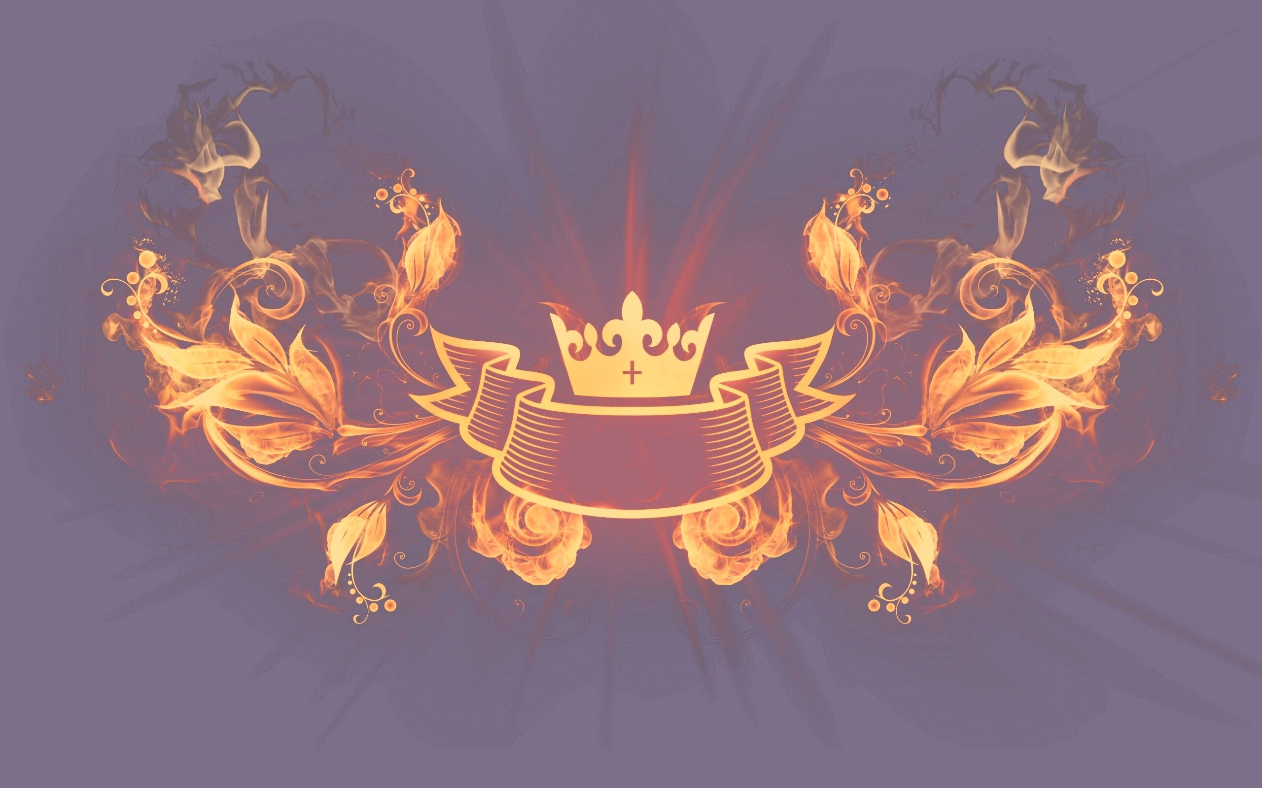 Пламенные цветы обои