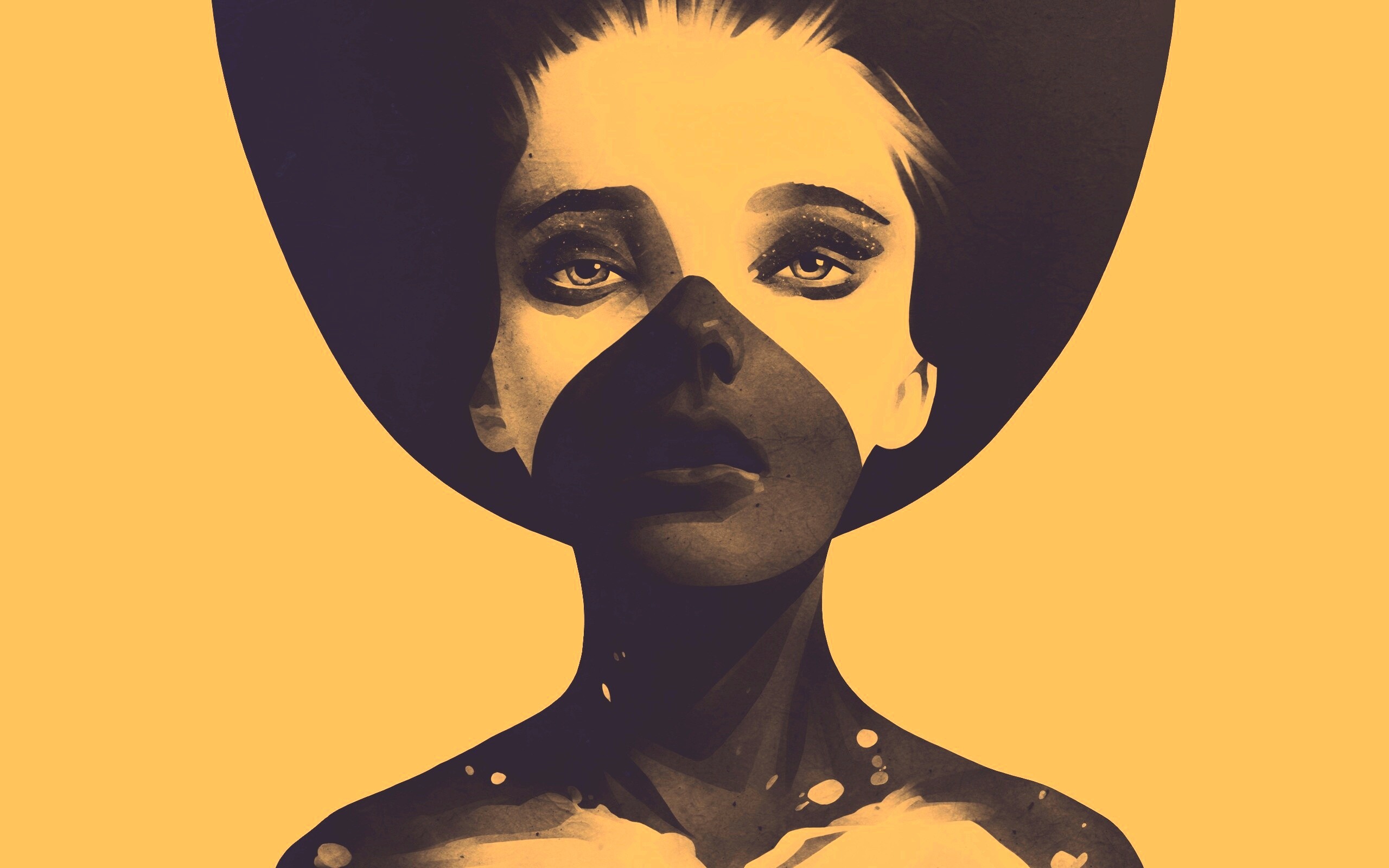 Черно-белый бодиарт обои