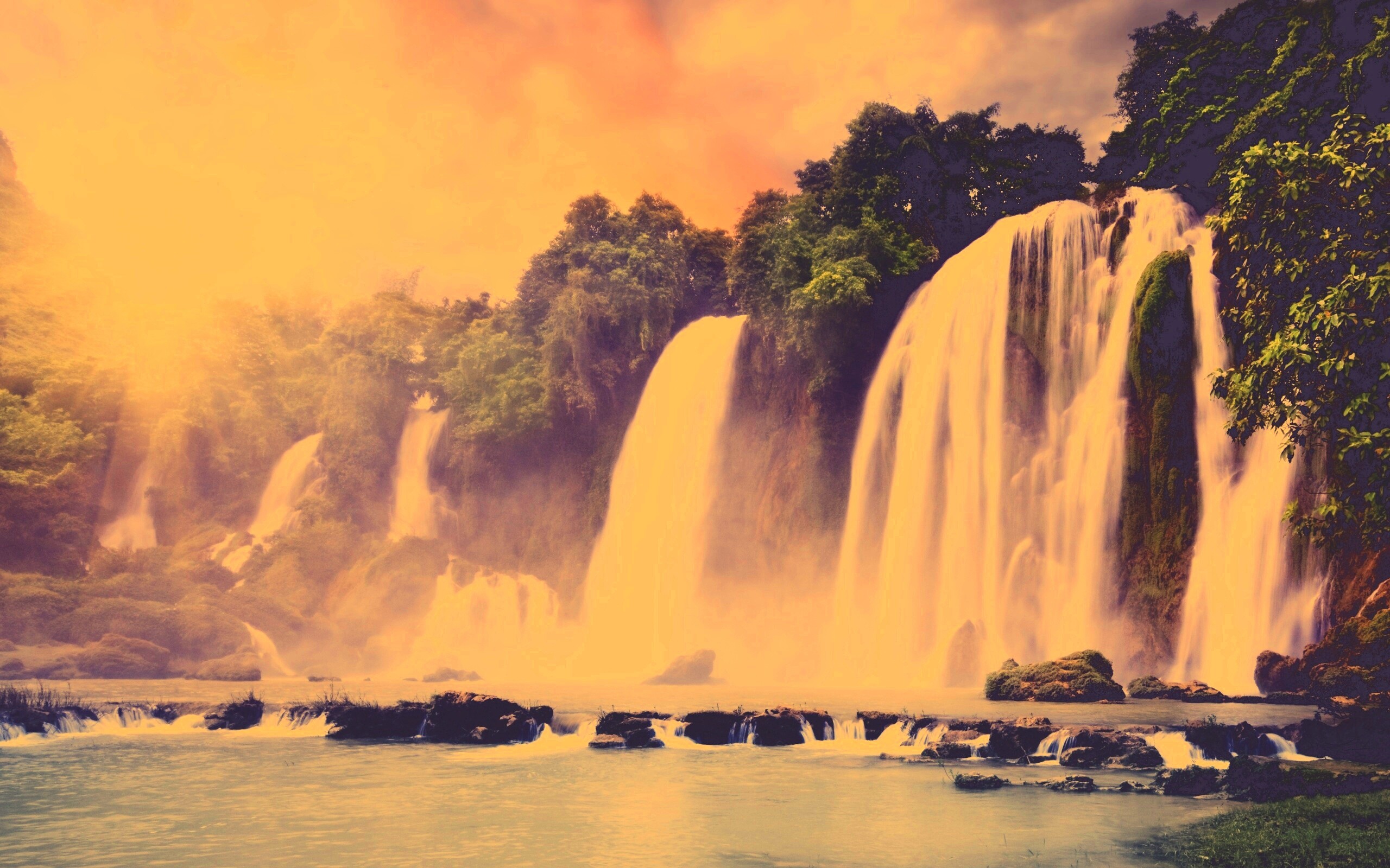 Водопады в джунглях обои