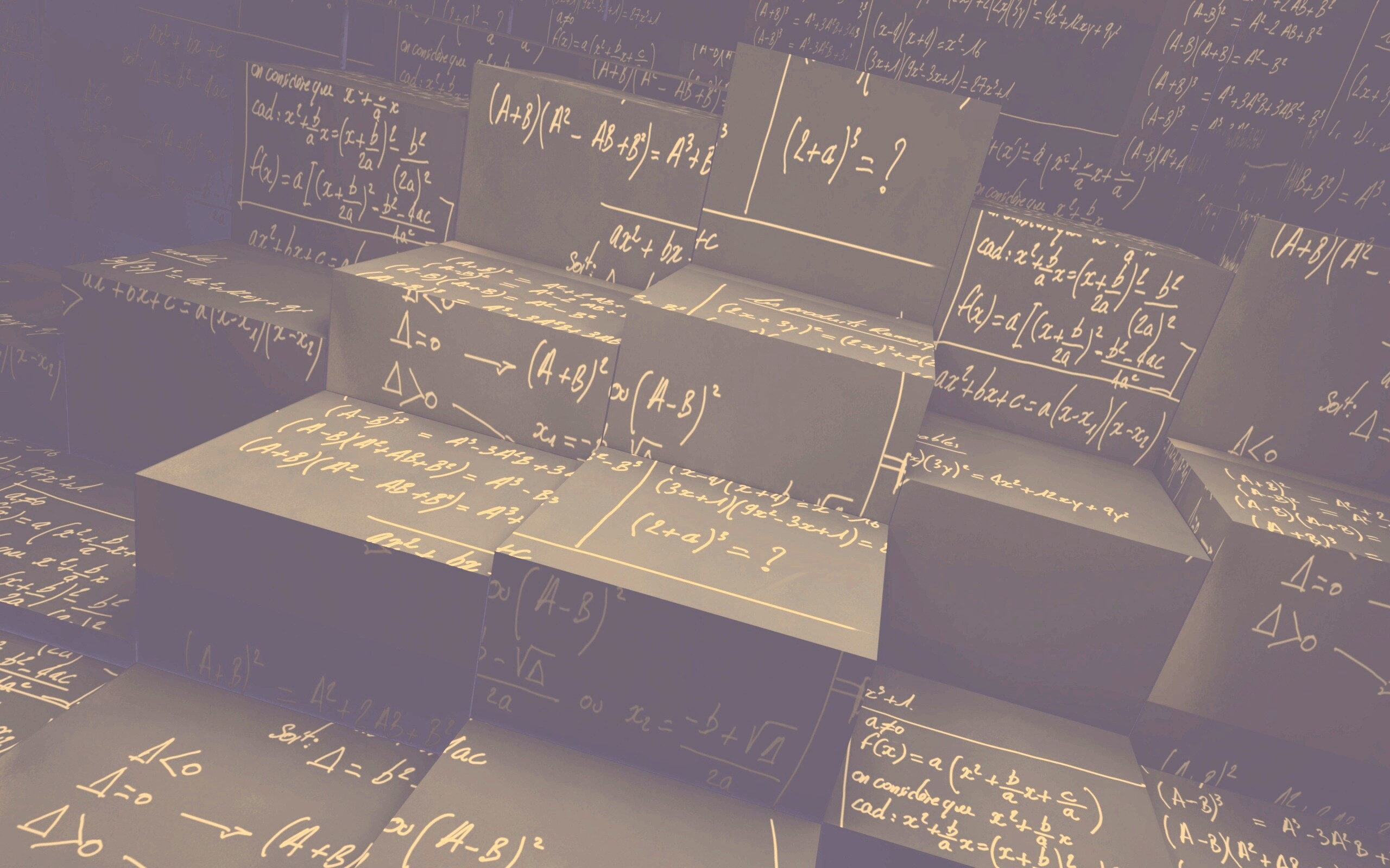 Черные кубы в уравнениях обои