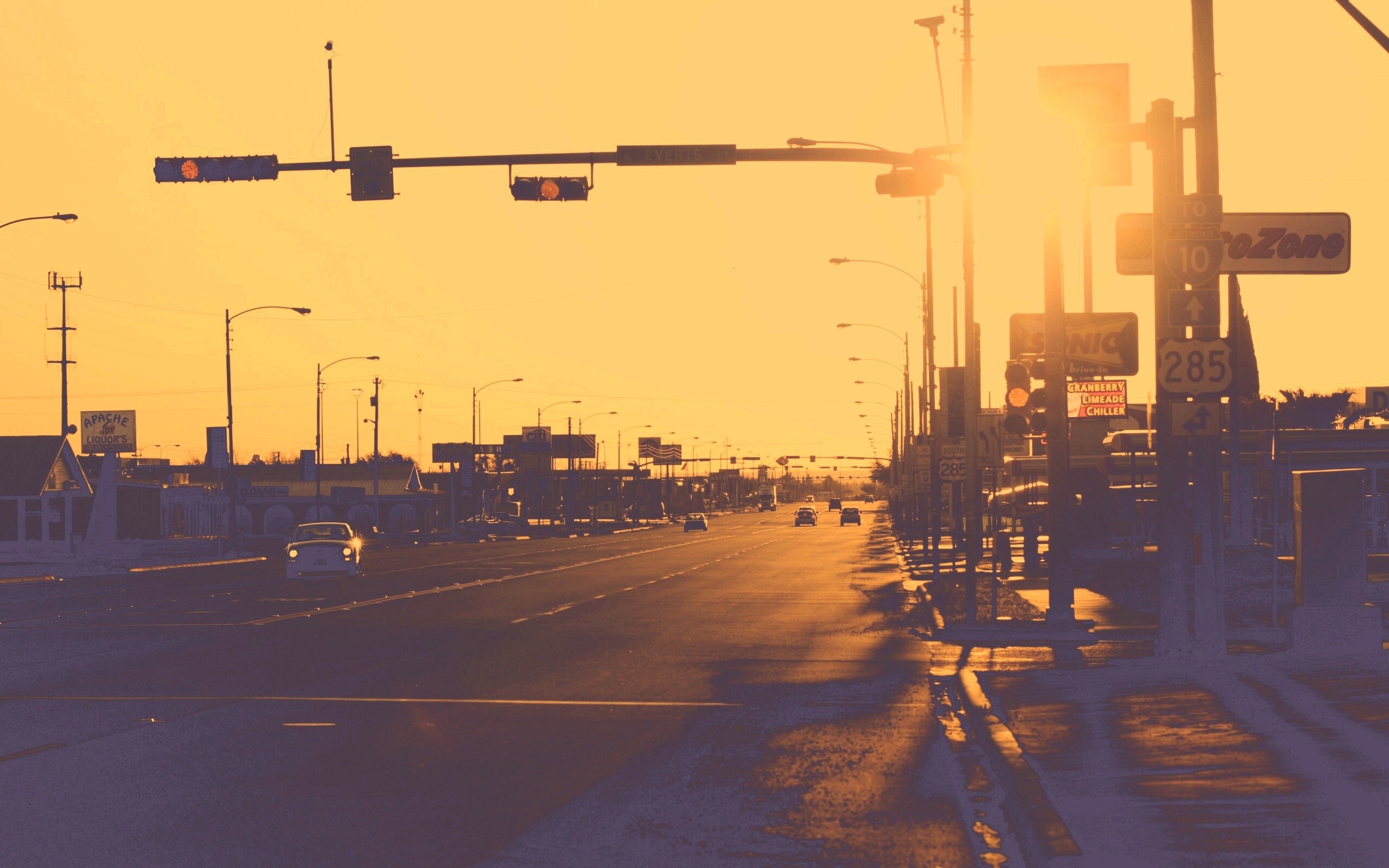 Закат в Лос Анджелесе обои