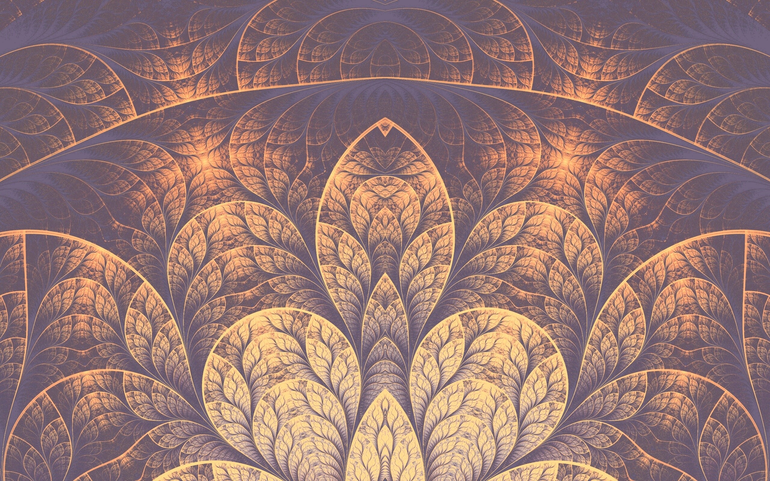 Фрактальные листья обои