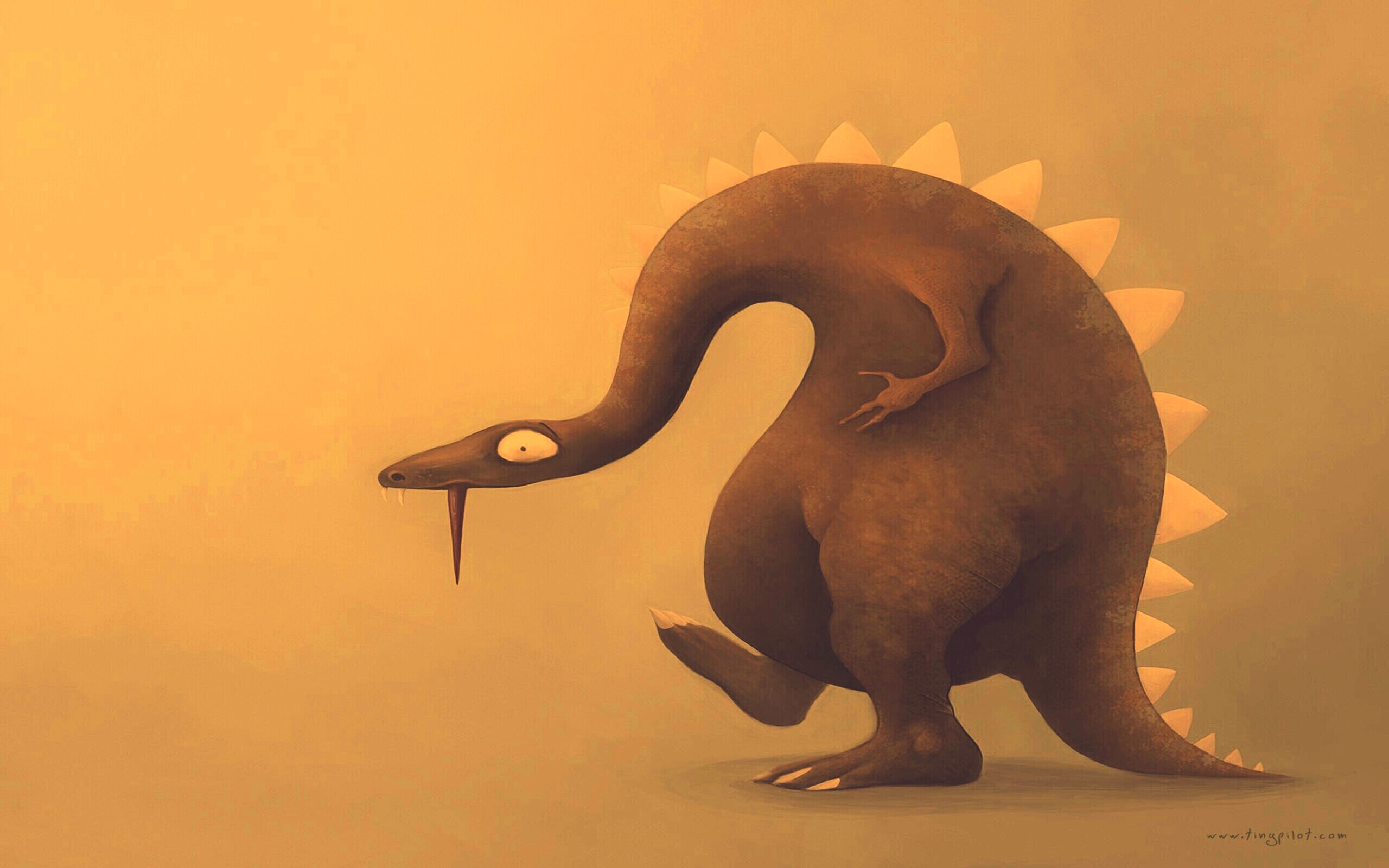 Рисованый динозавр обои