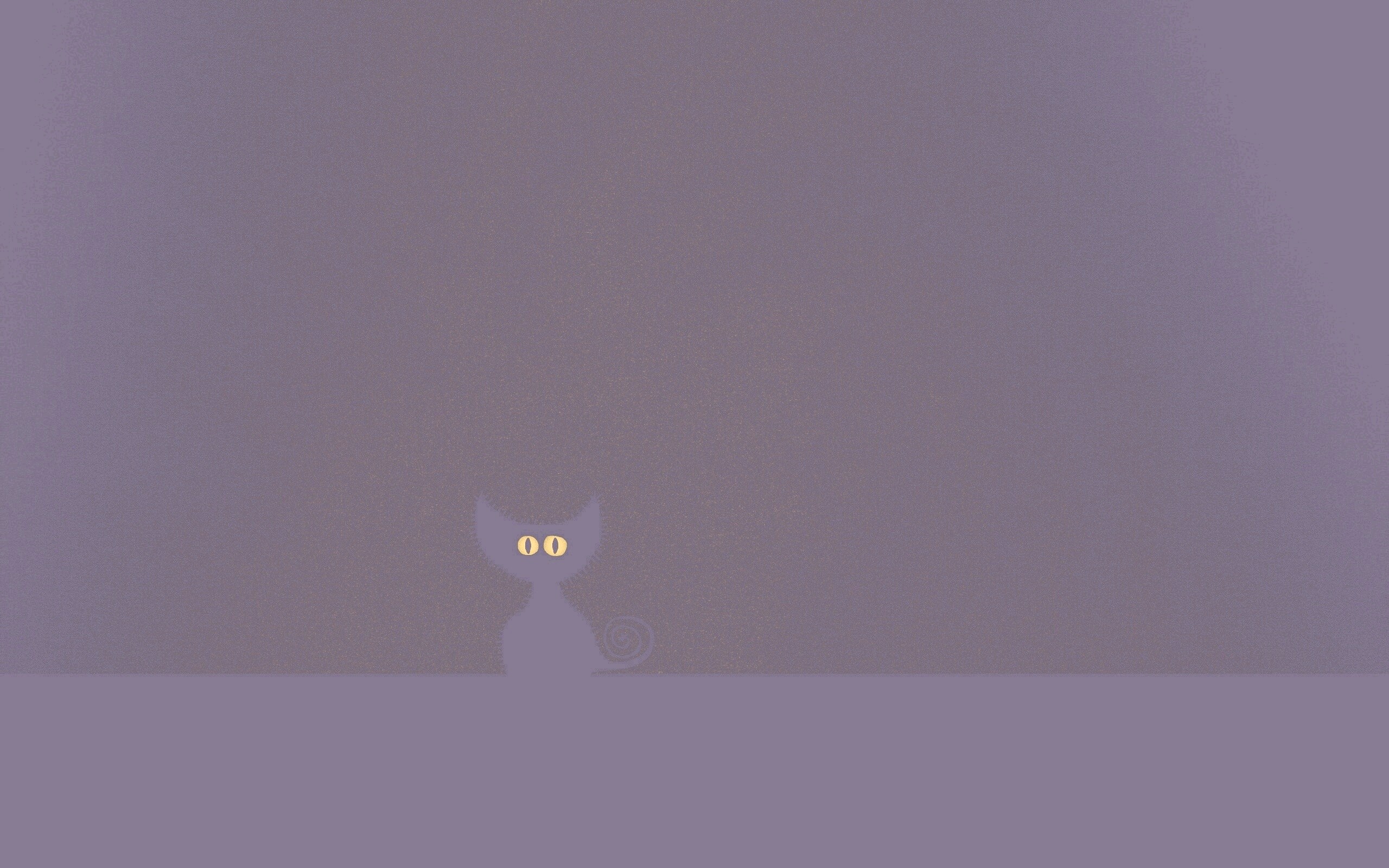 Чёрный кот в ночи обои