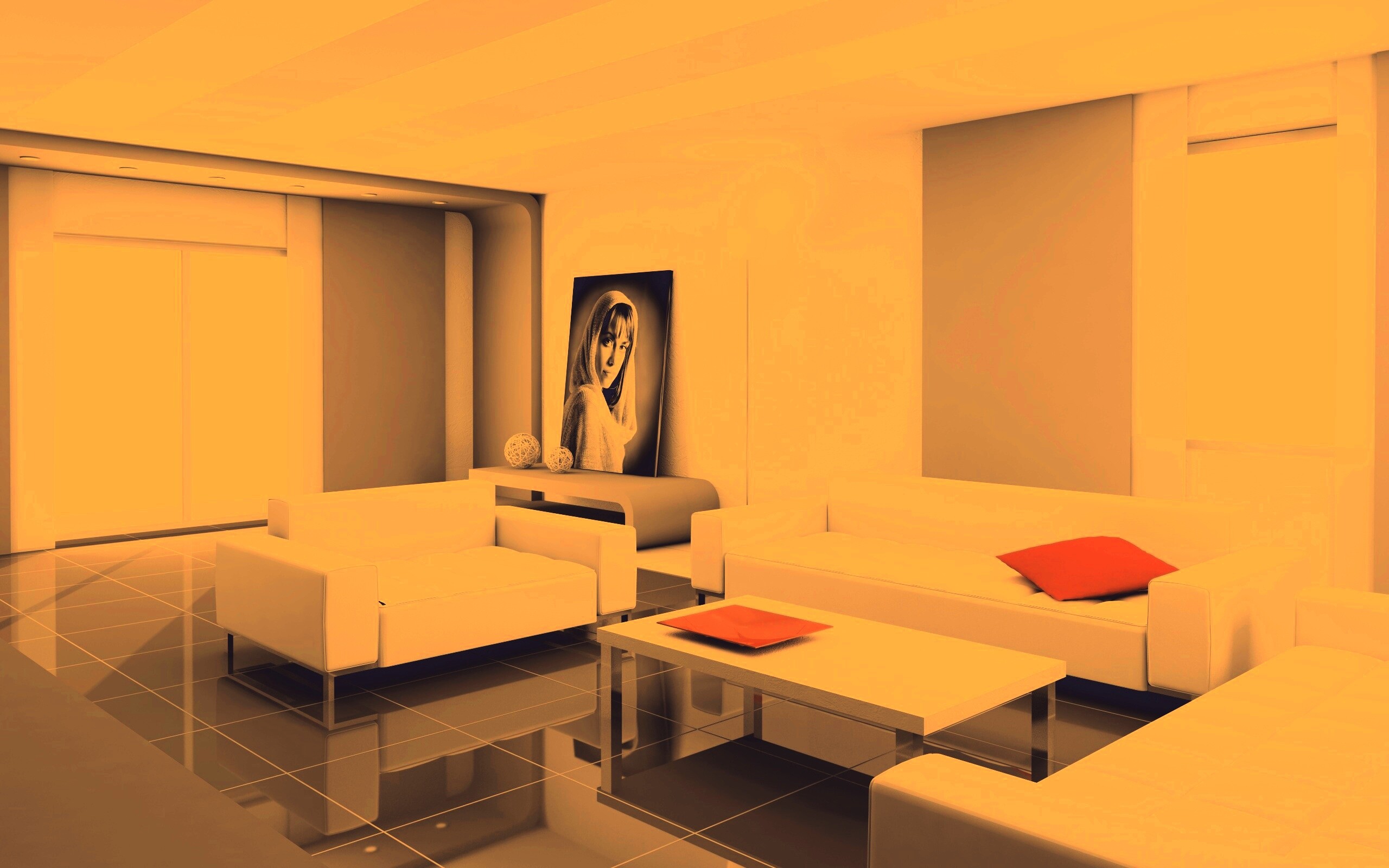 Белая гостинная обои