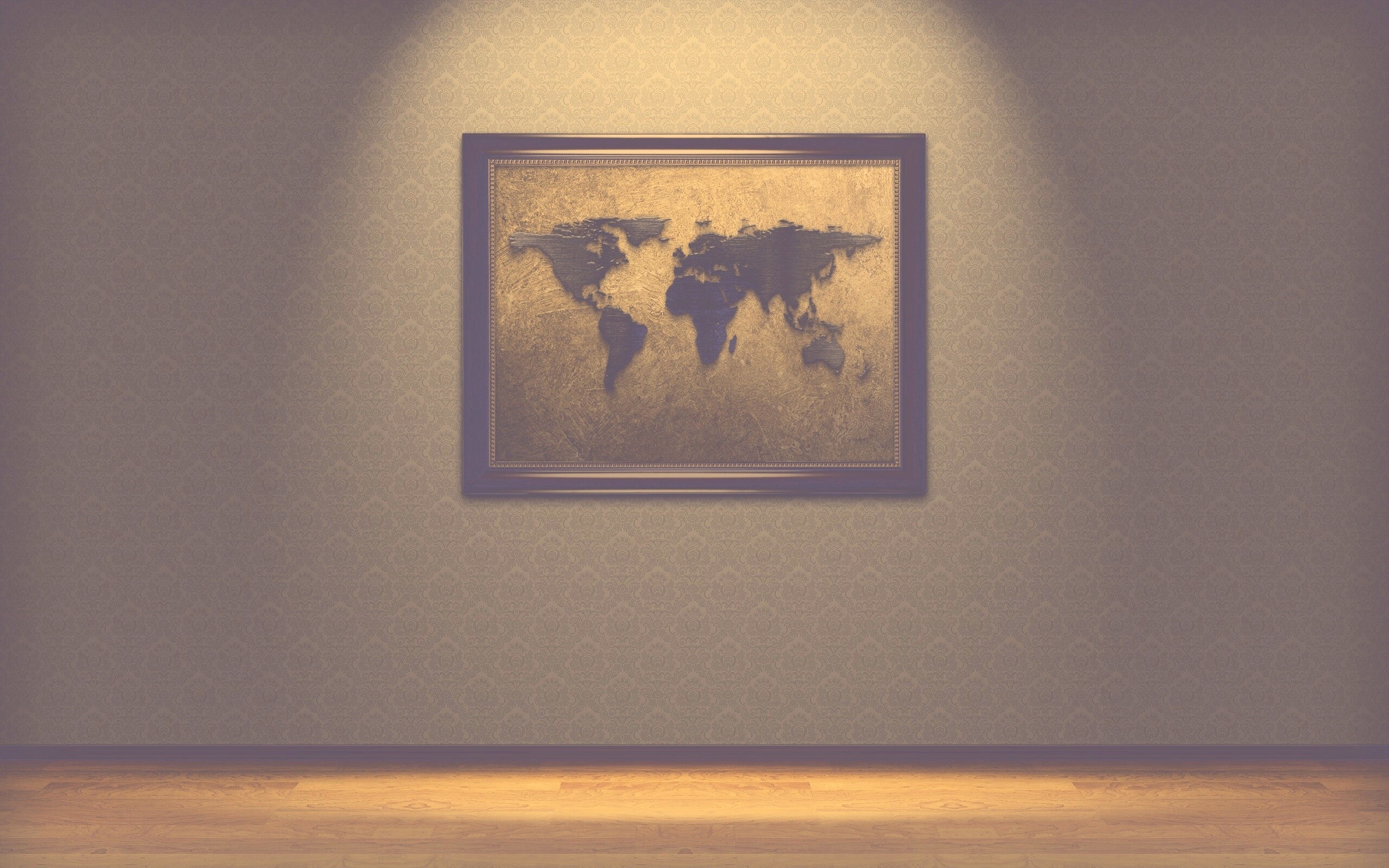 Картина с картой мира обои