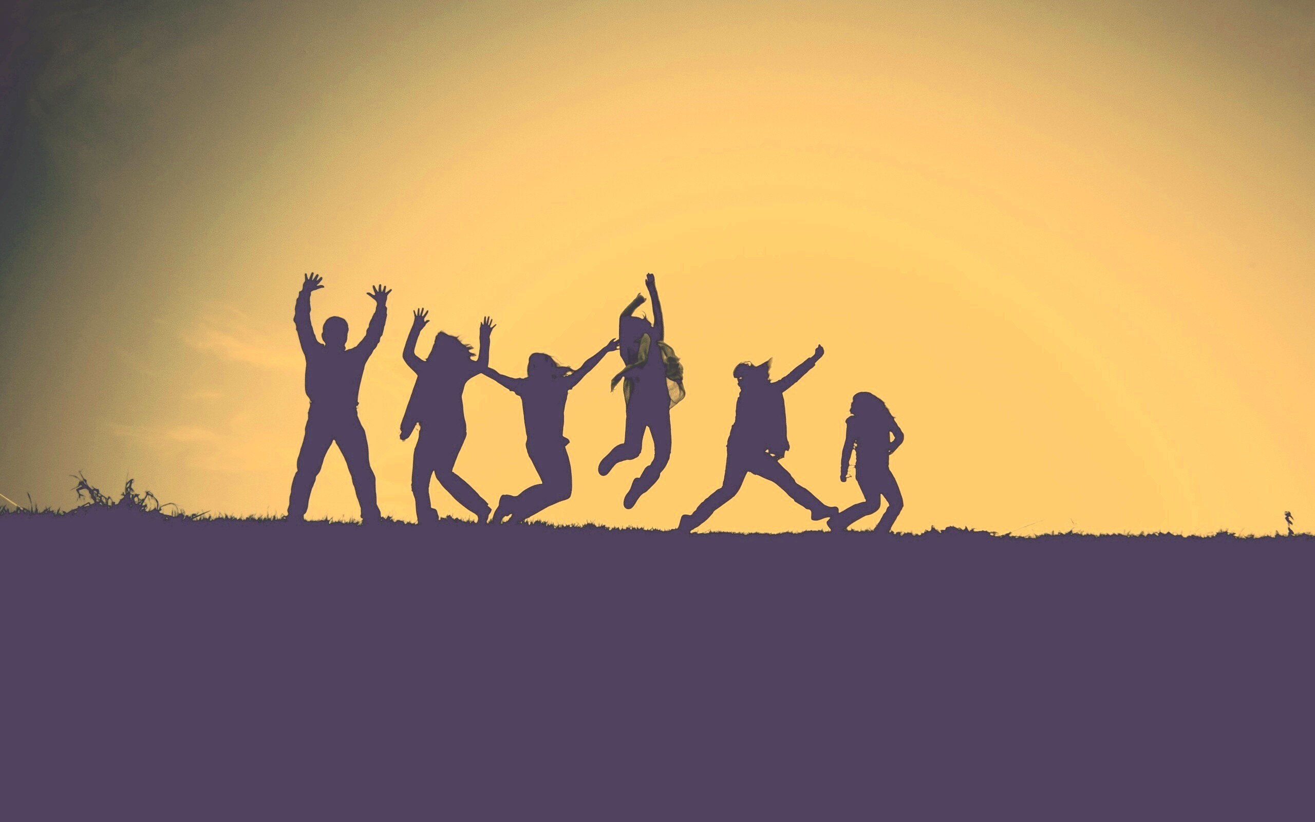 Силуэты людей обои