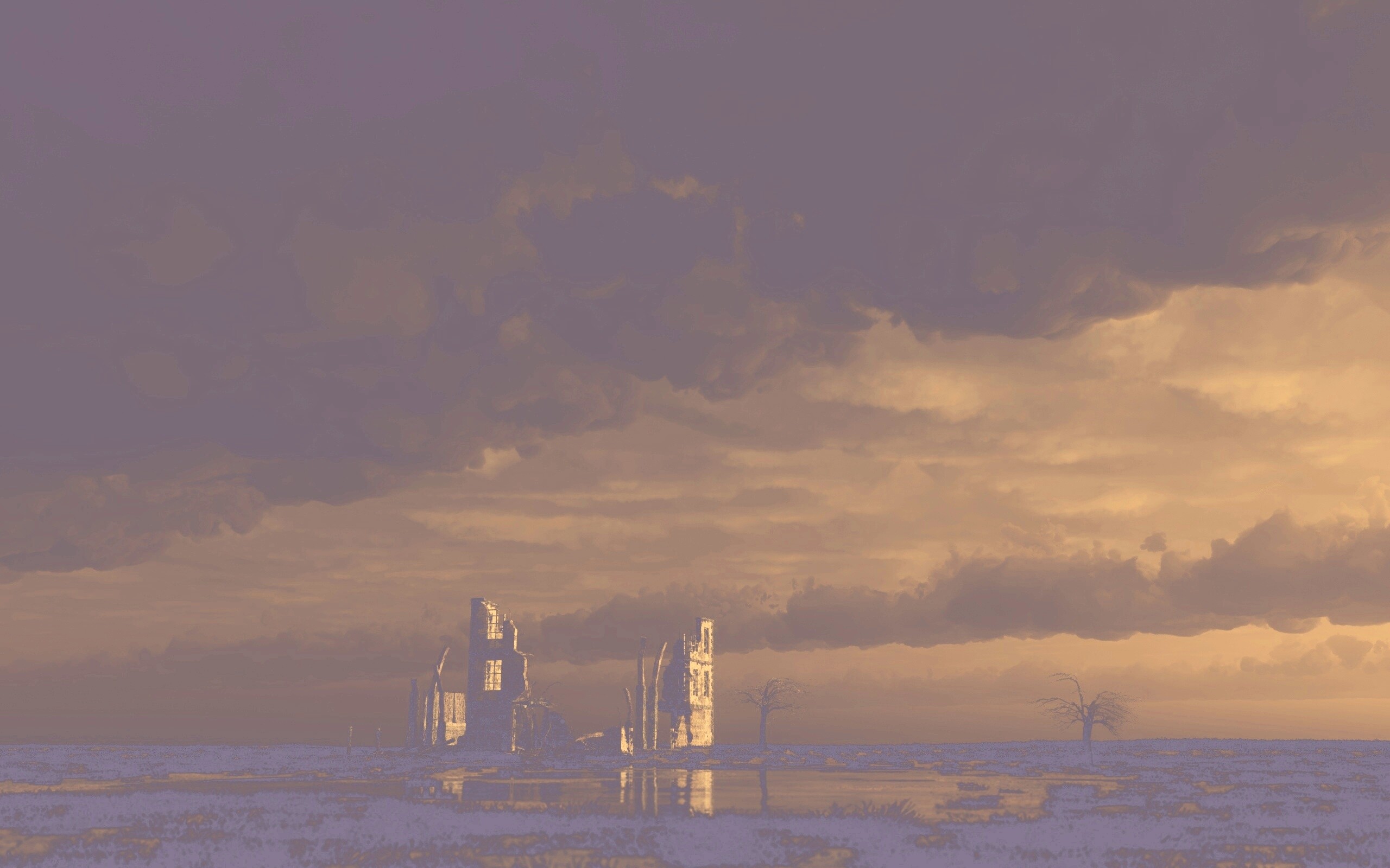 Руины здания обои